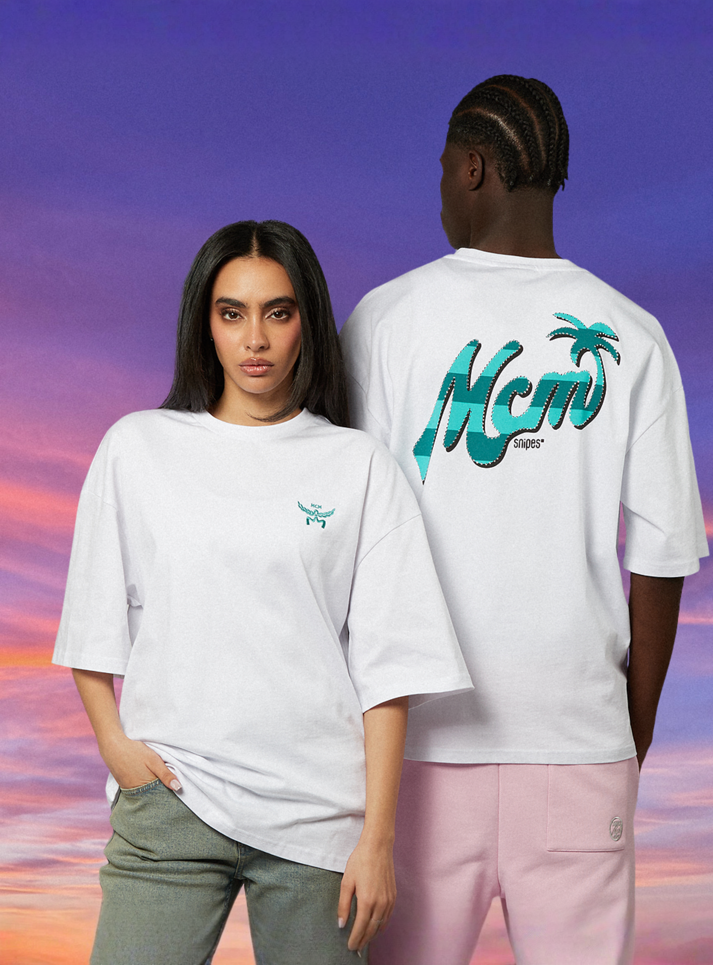MCM x SNIPES, Miami T-Shirt, white, Image 1 of 7