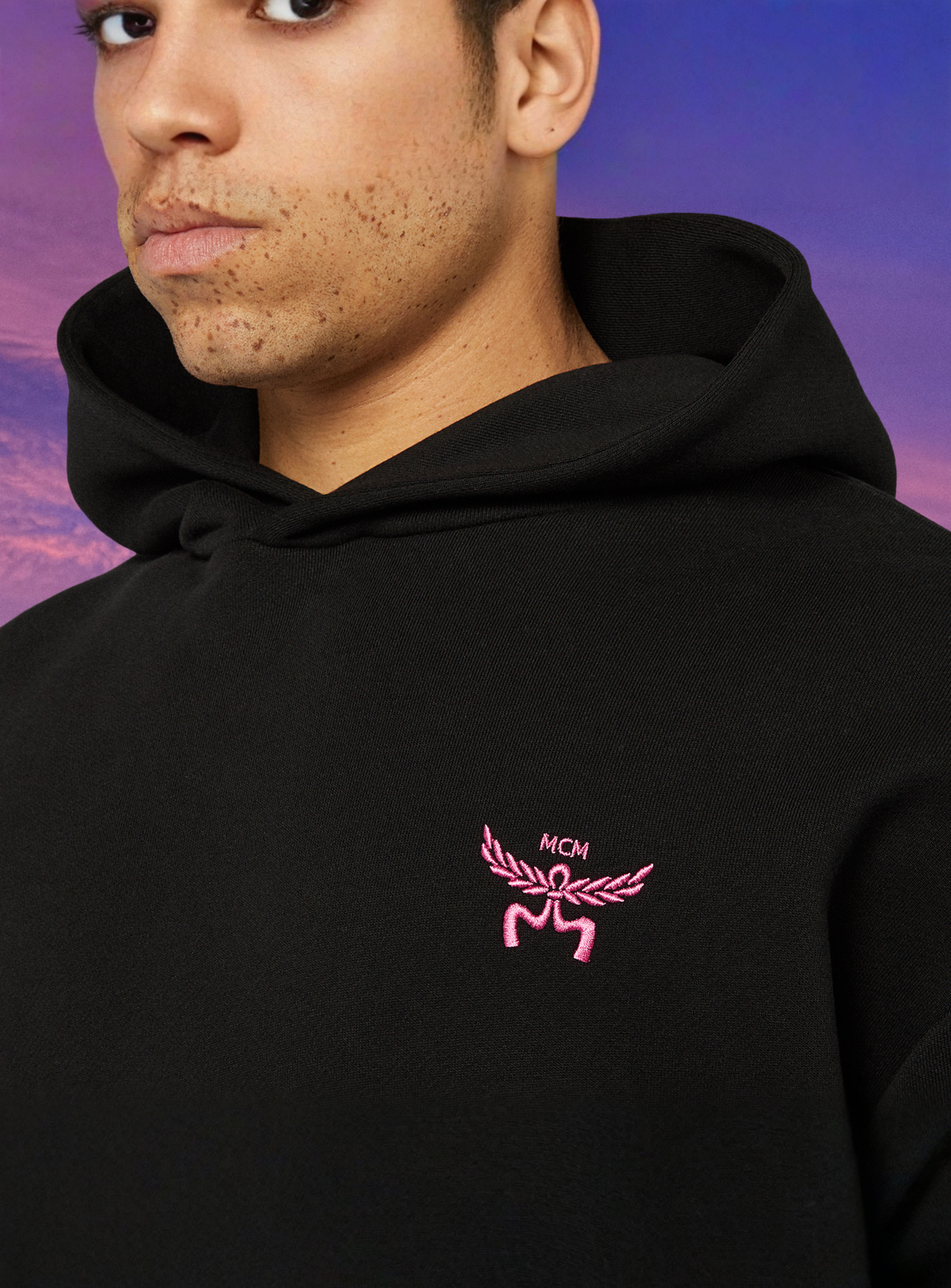 MCM x SNIPES, Flamingo Hoodie, black, Image 3 of 6