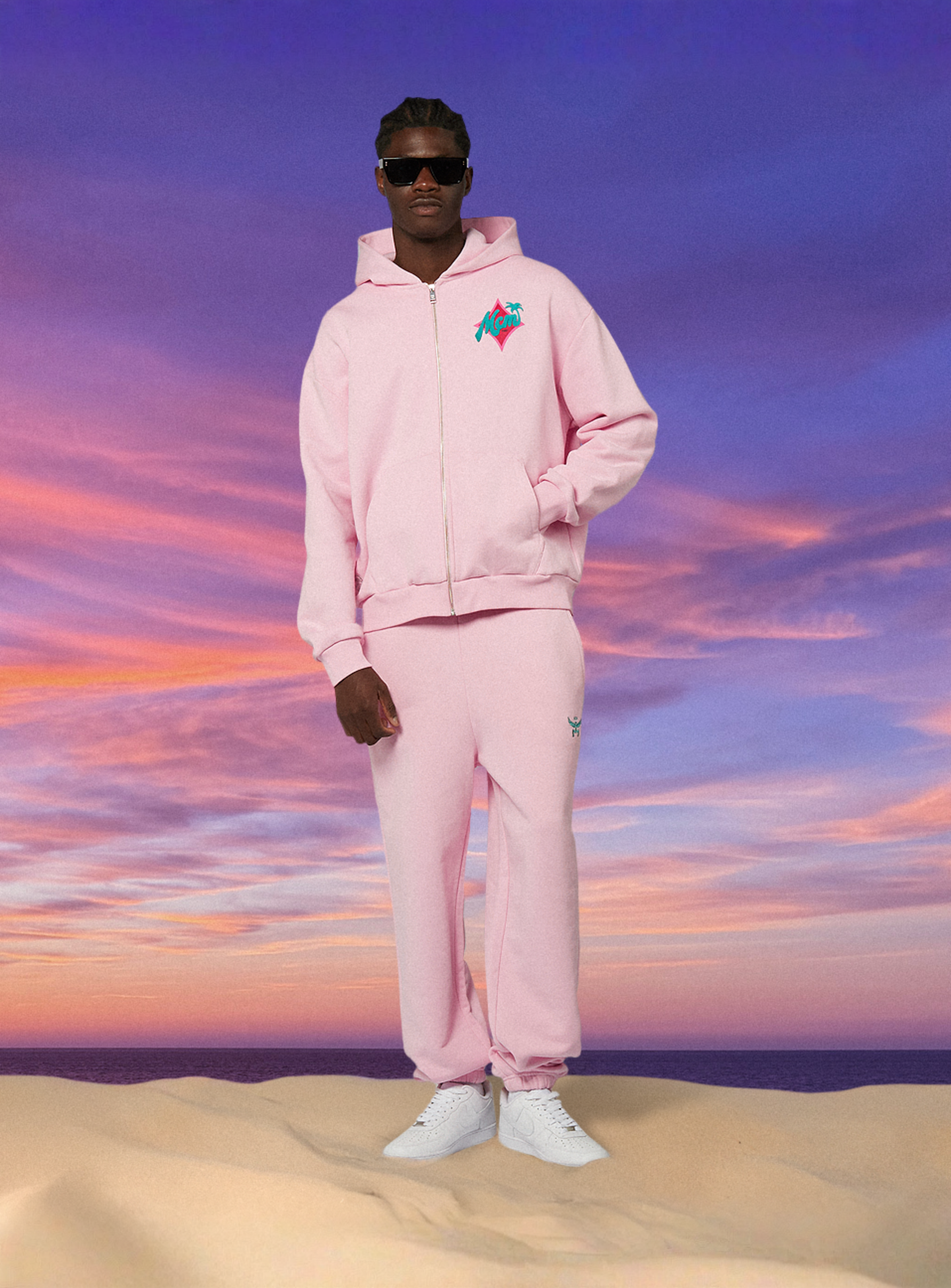 MCM x SNIPES, Palm Zip Hoodie, light pink, Image 6 of 6