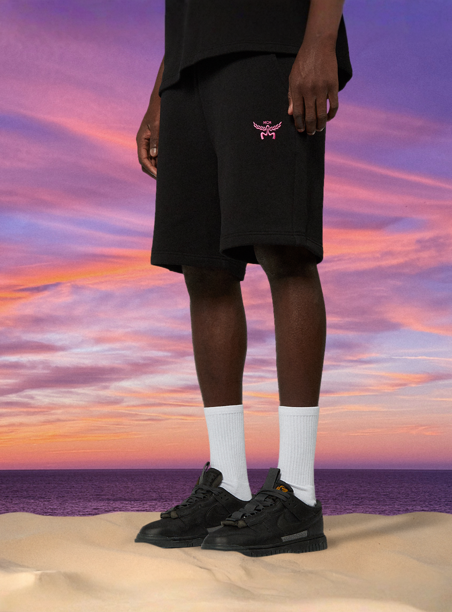MCM x SNIPES, Miami Sweatshorts, black, Image 1 of 5