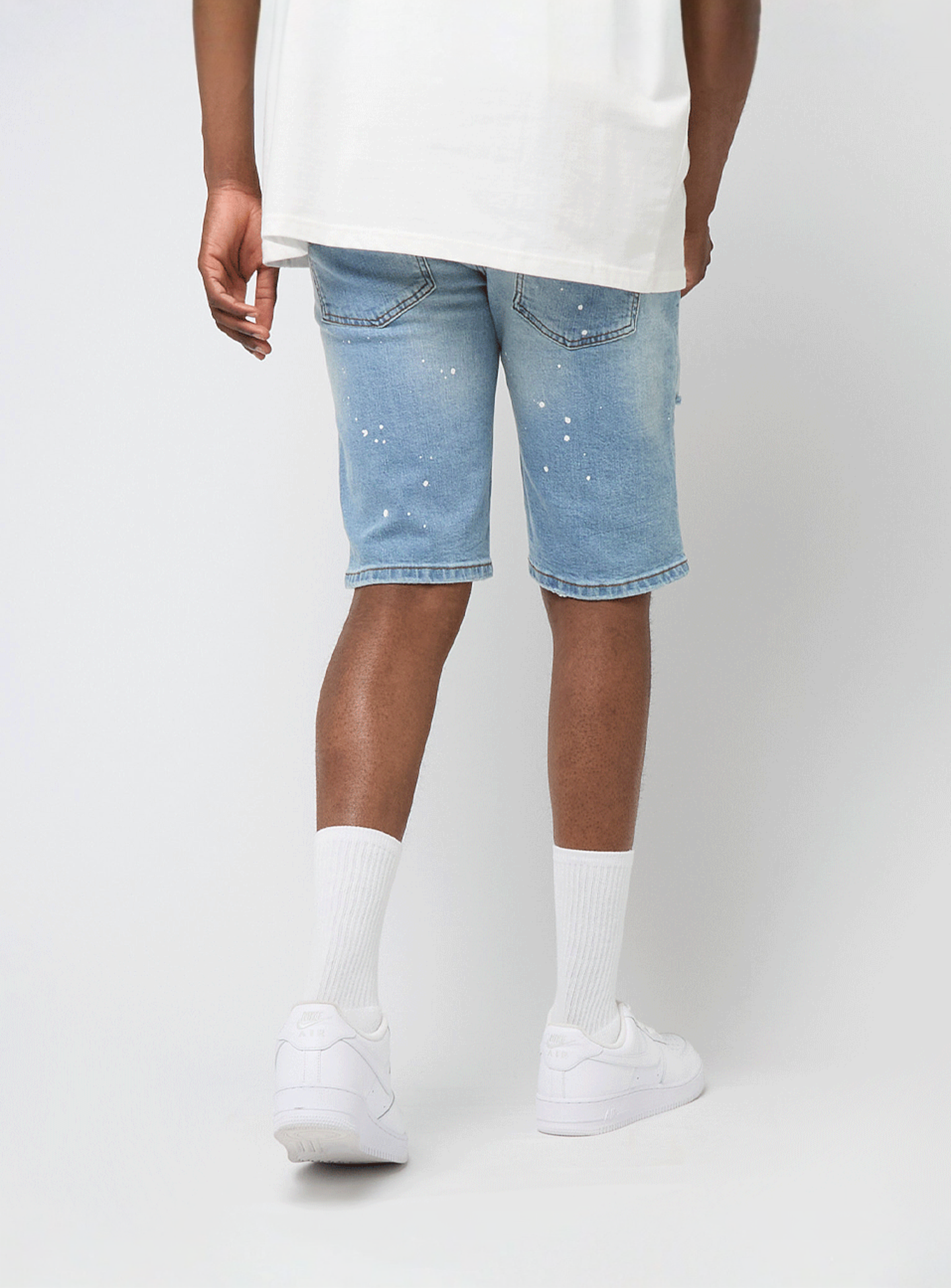 2Y STUDIOS, Victor Ripped Slim Fit Shorts, blue, Image 2 of 5