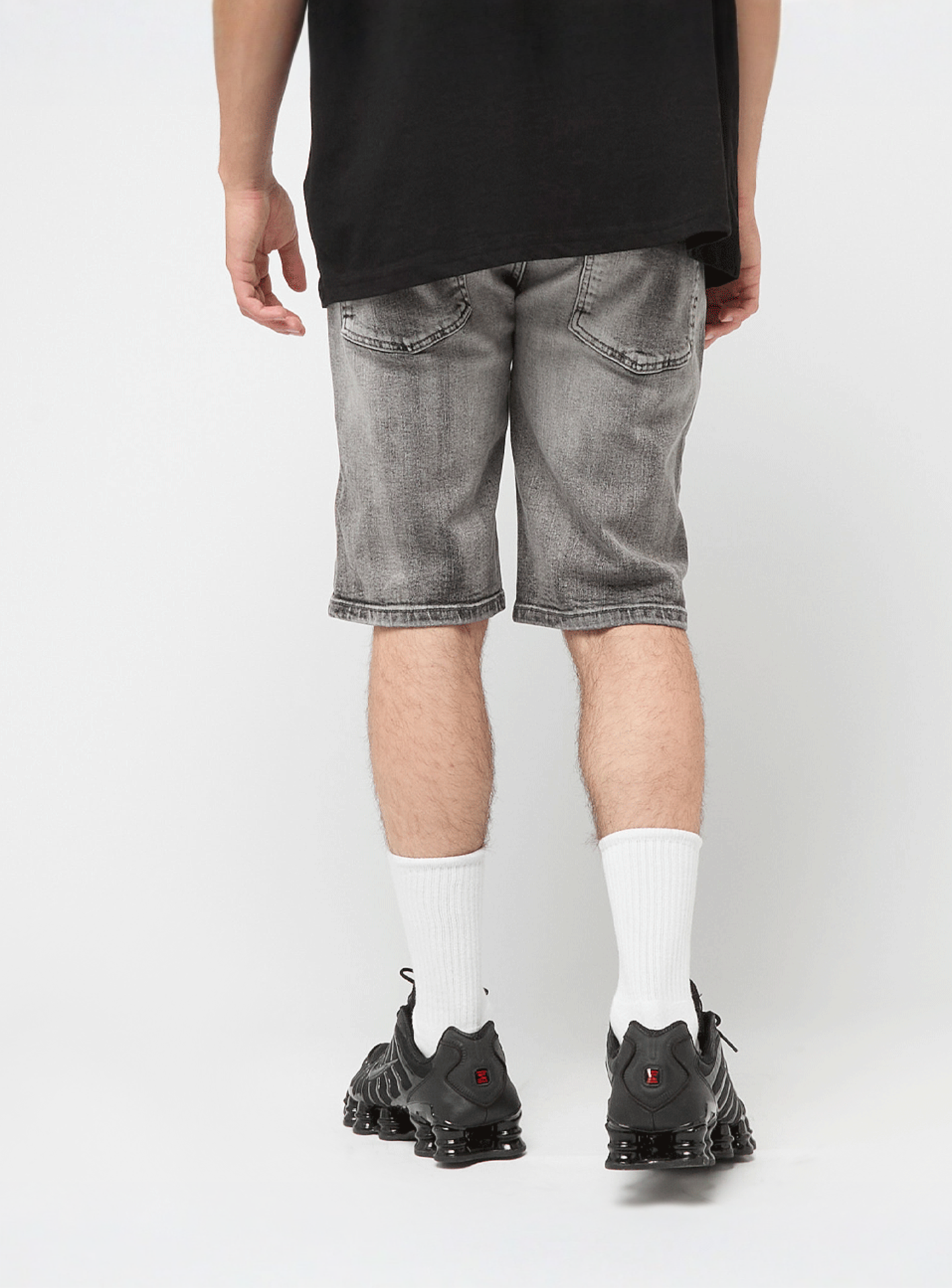 2Y STUDIOS, Victor Ripped Slim Fit Shorts, grey, Image 2 of 5