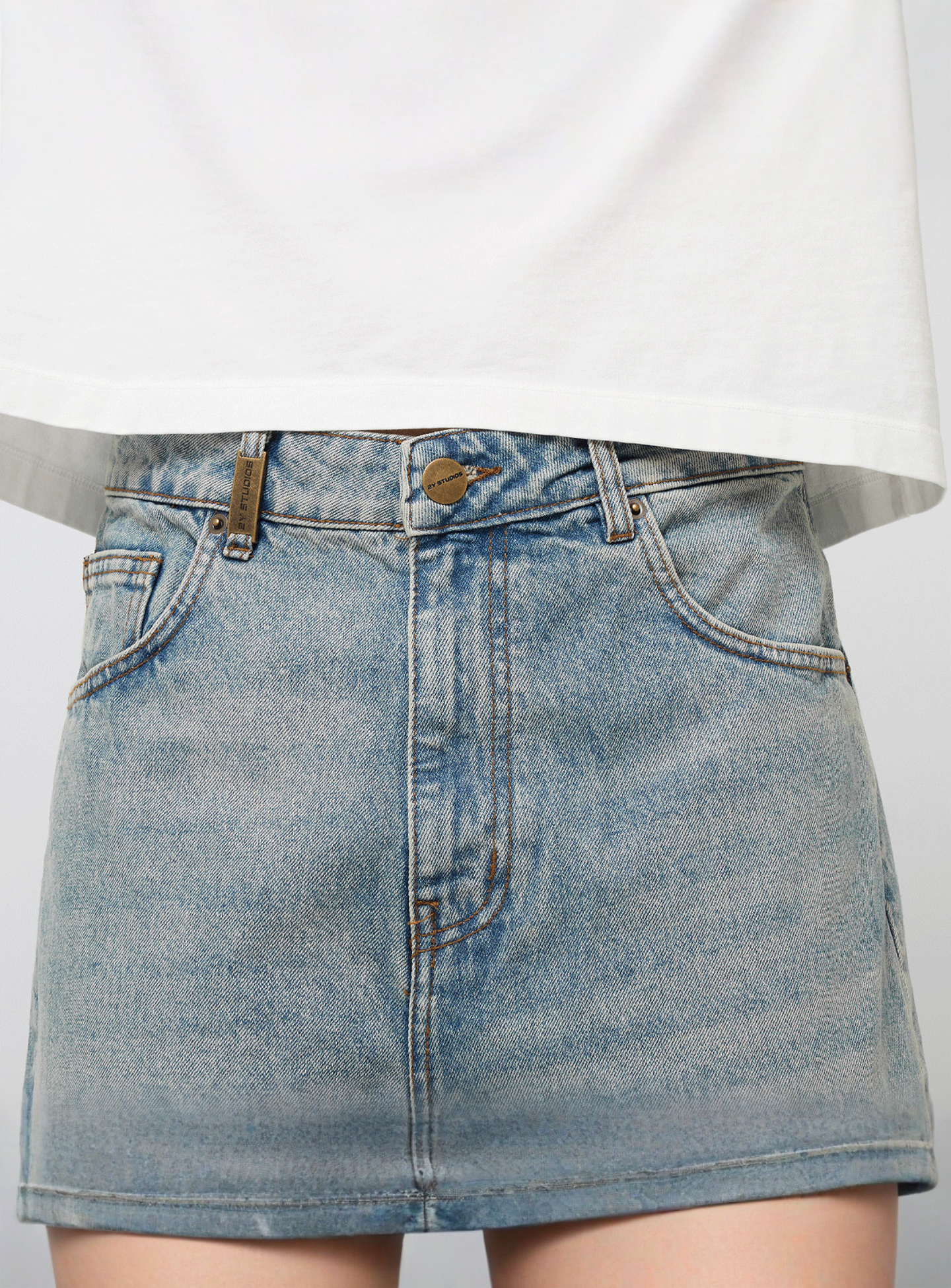 2Y STUDIOS, Junan Baggy Basic Shorts, blue, Image 3 of 5