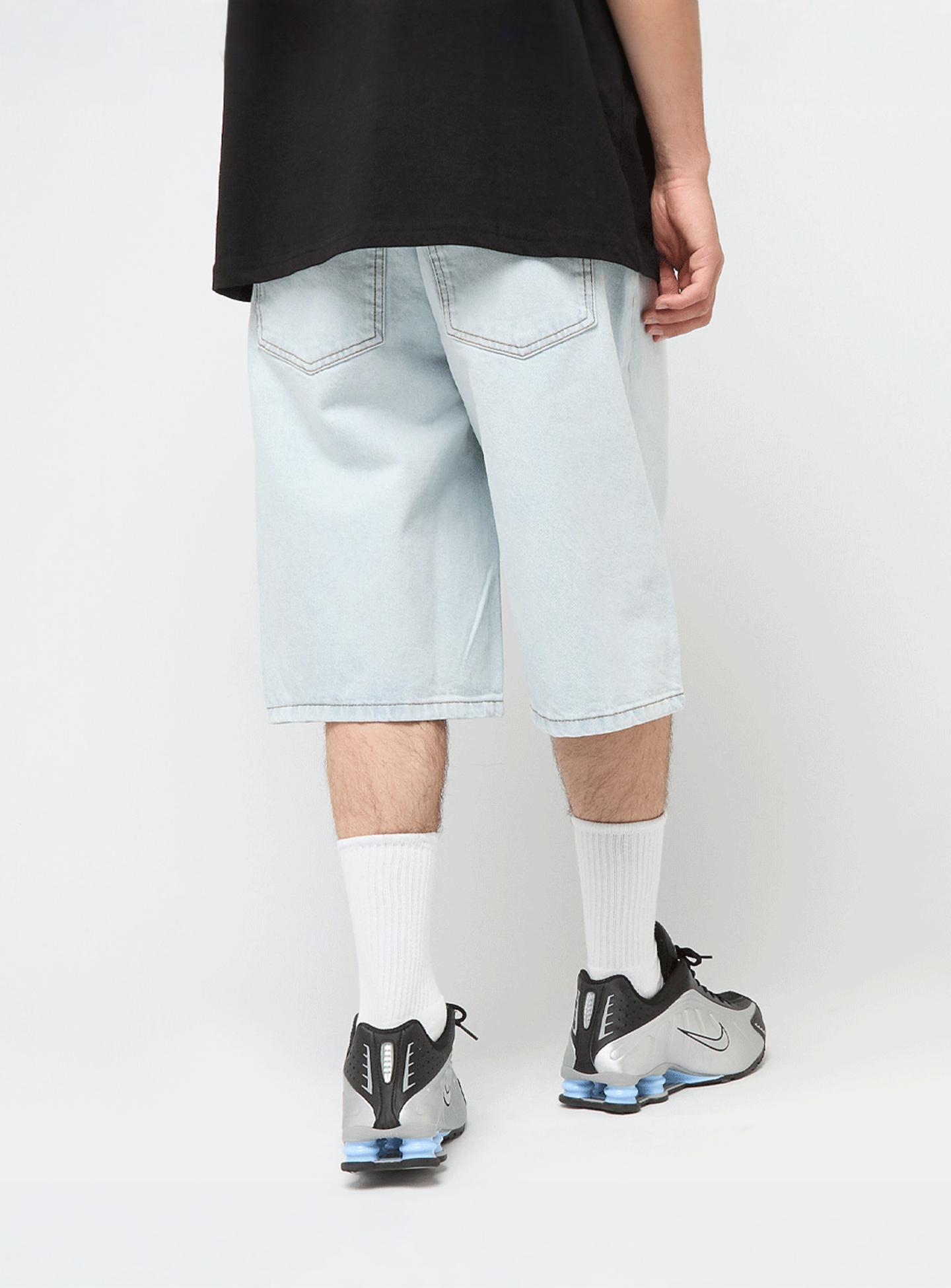 2Y STUDIOS, Junan Baggy Basic Shorts, blue, Image 2 of 5