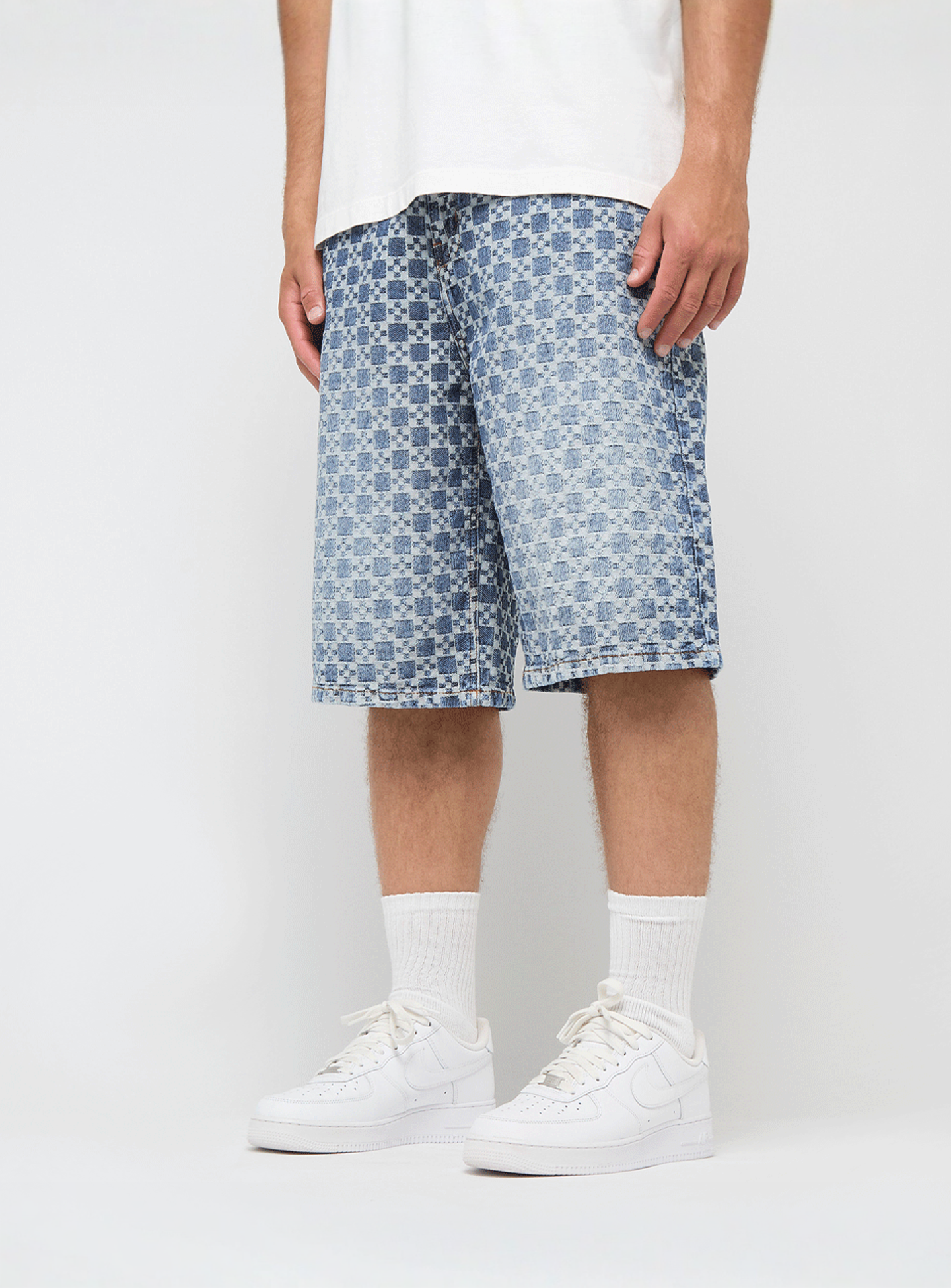 2Y STUDIOS, Tariq Carree Baggy Shorts, blue, Image 1 of 5