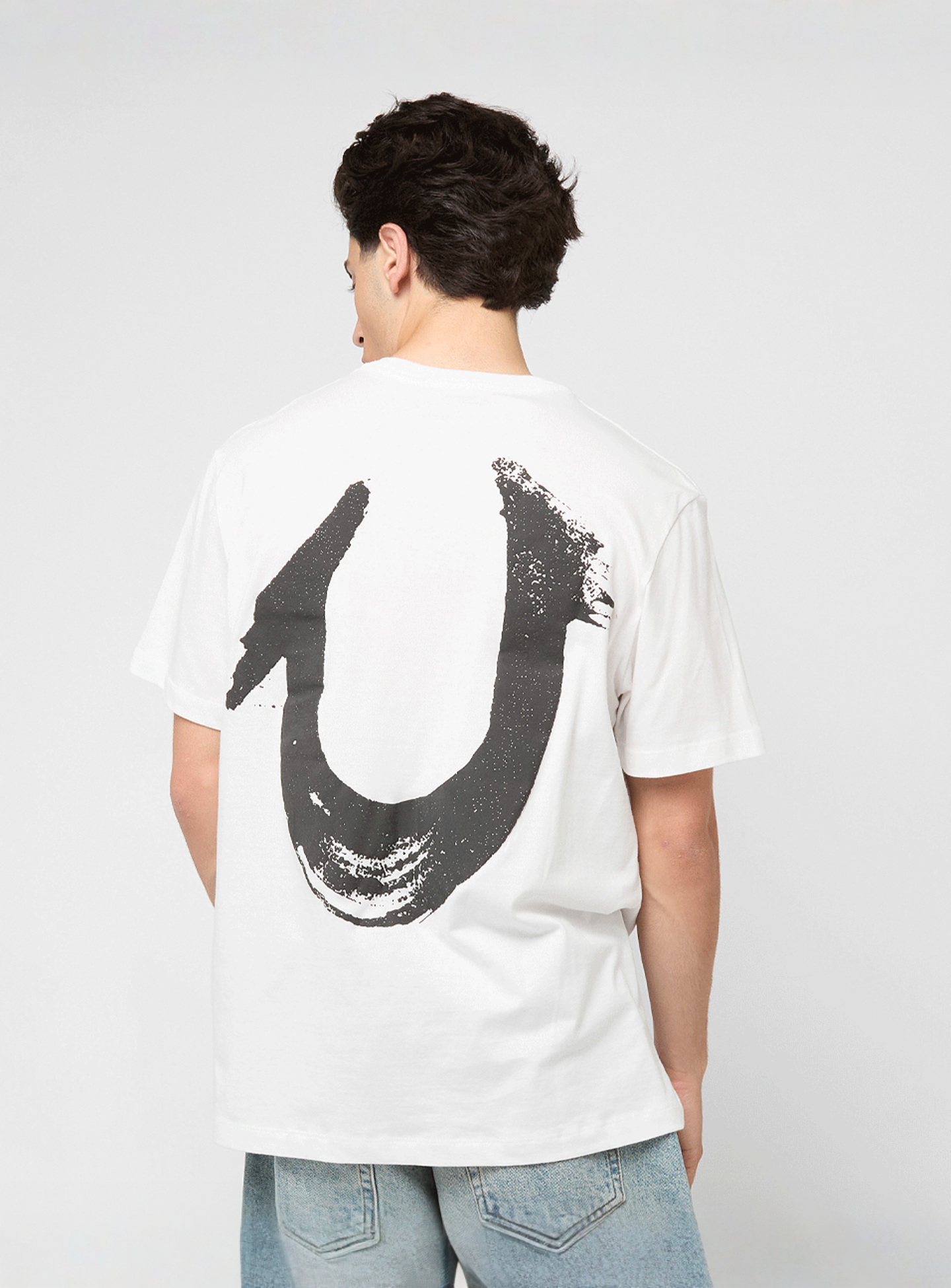 True Religion, Relaxed NU Brush Tee, white, Image 2 of 5