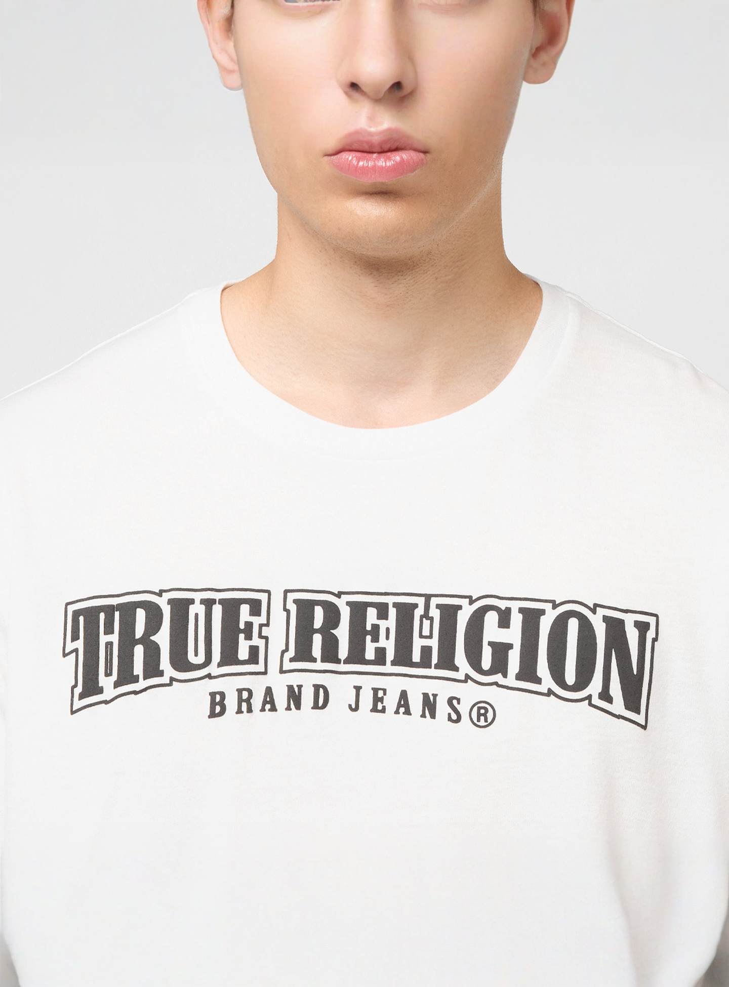 True Religion, Relaxed NU Brush Tee, white, Image 3 of 5