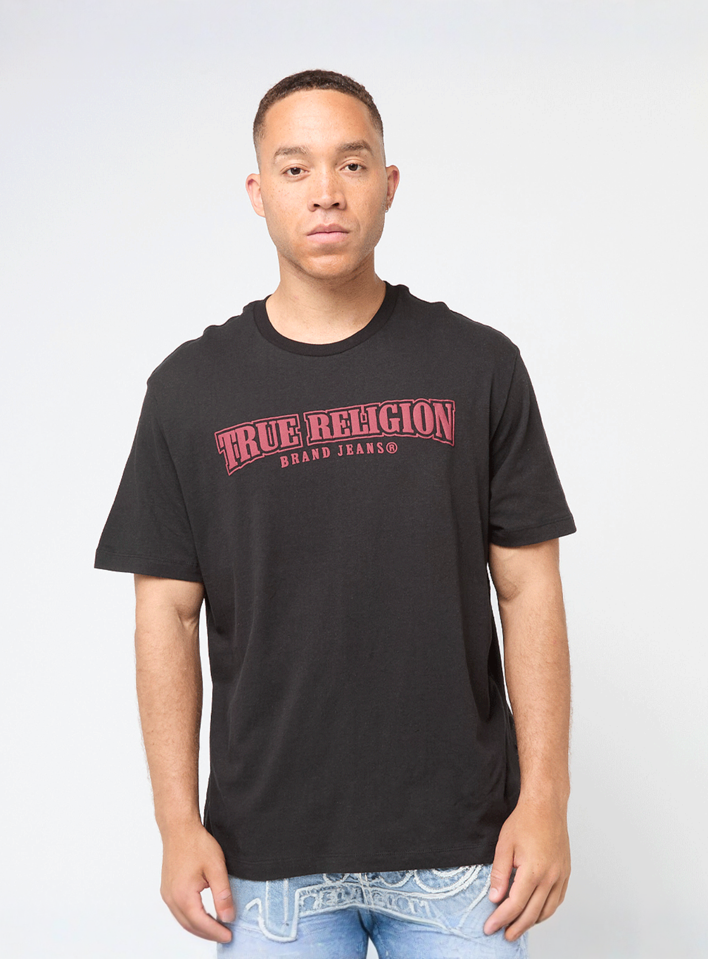 True Religion, Relaxed NU Brush Tee, black, Image 1 of 5