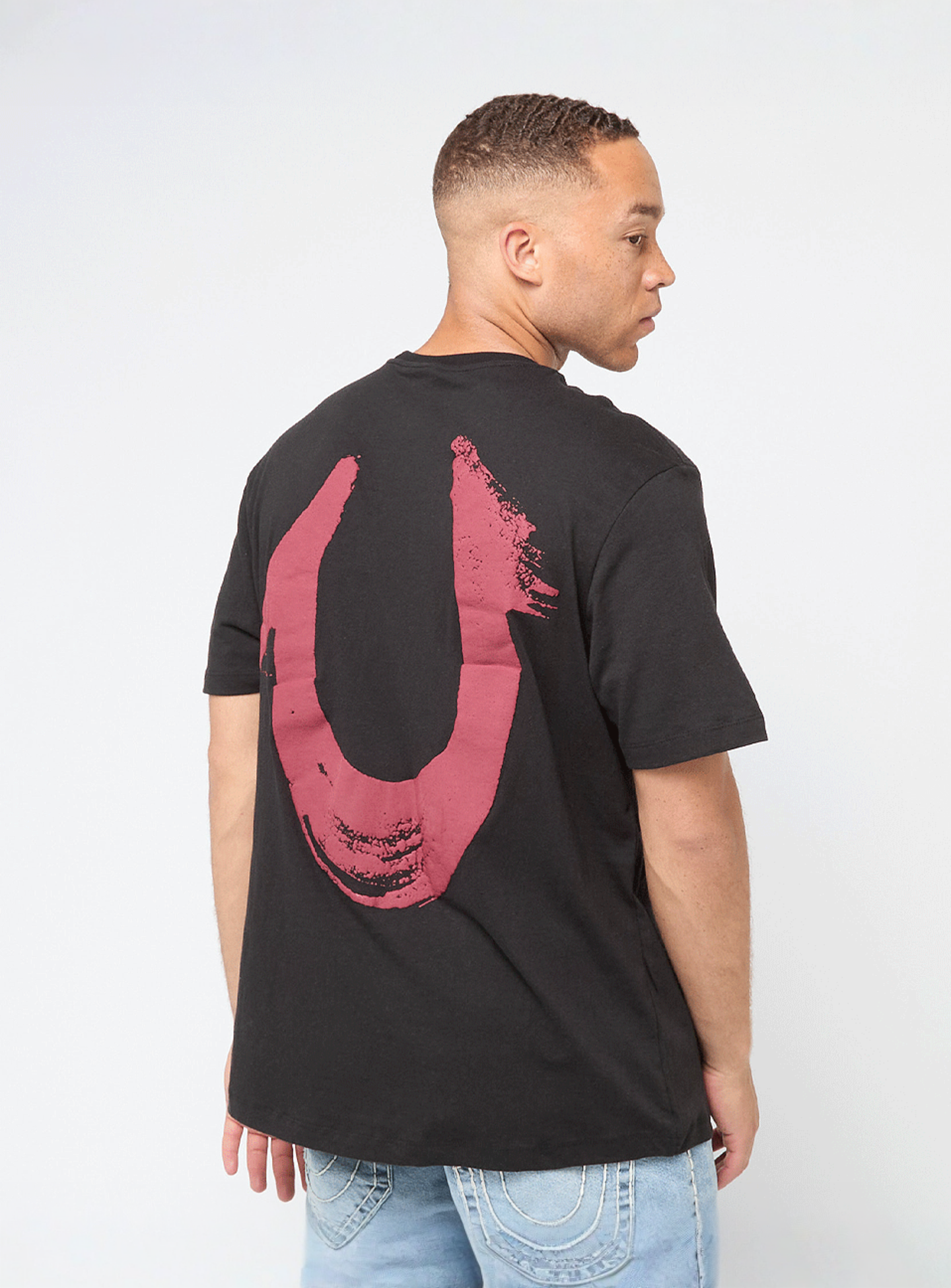 True Religion, Relaxed NU Brush Tee, black, Image 2 of 5
