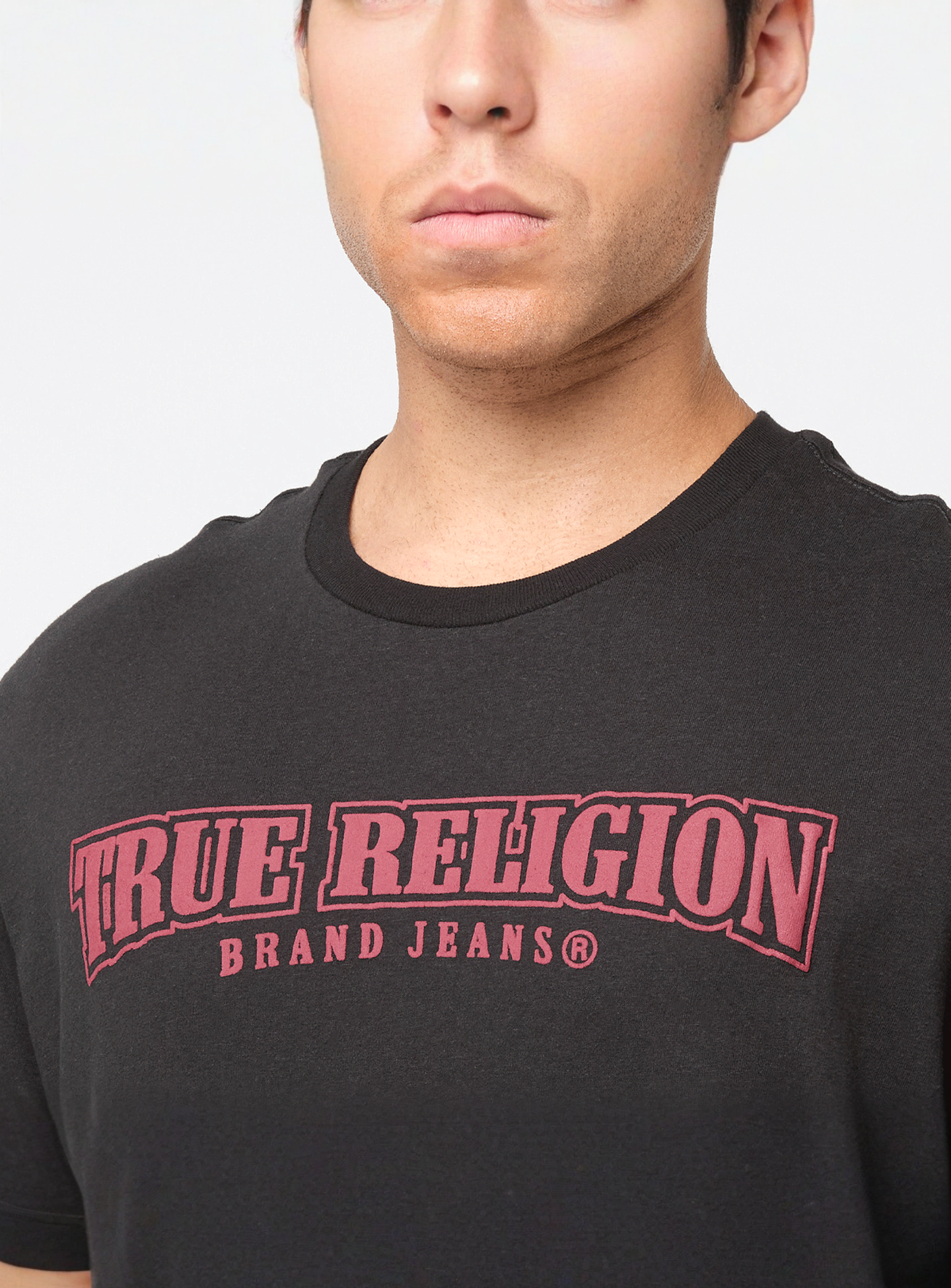 True Religion, Relaxed NU Brush Tee, black, Image 3 of 5