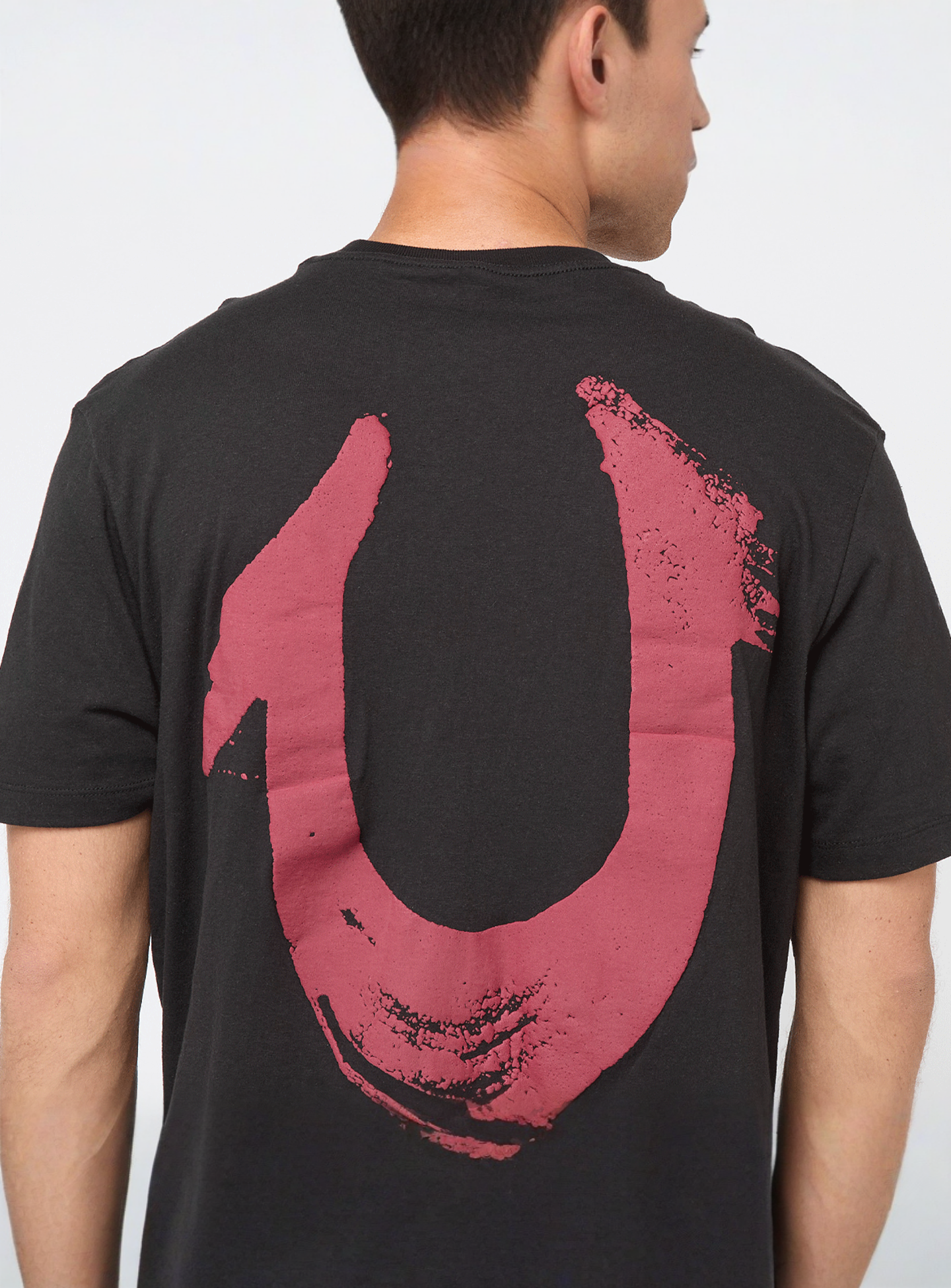 True Religion, Relaxed NU Brush Tee, black, Image 4 of 5