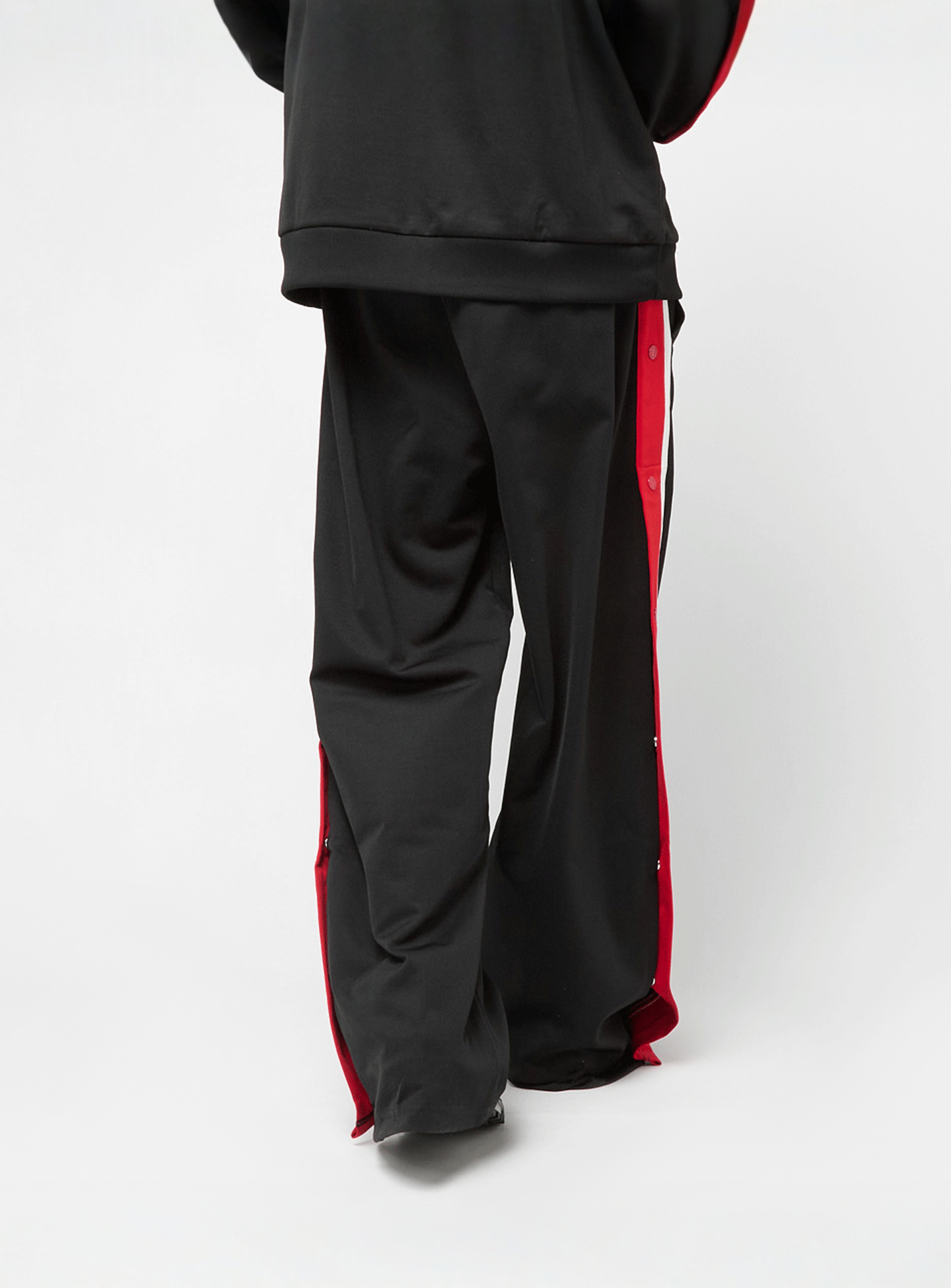 True Religion, Snap Off Baggy Track Pants, black, Image 2 of 6