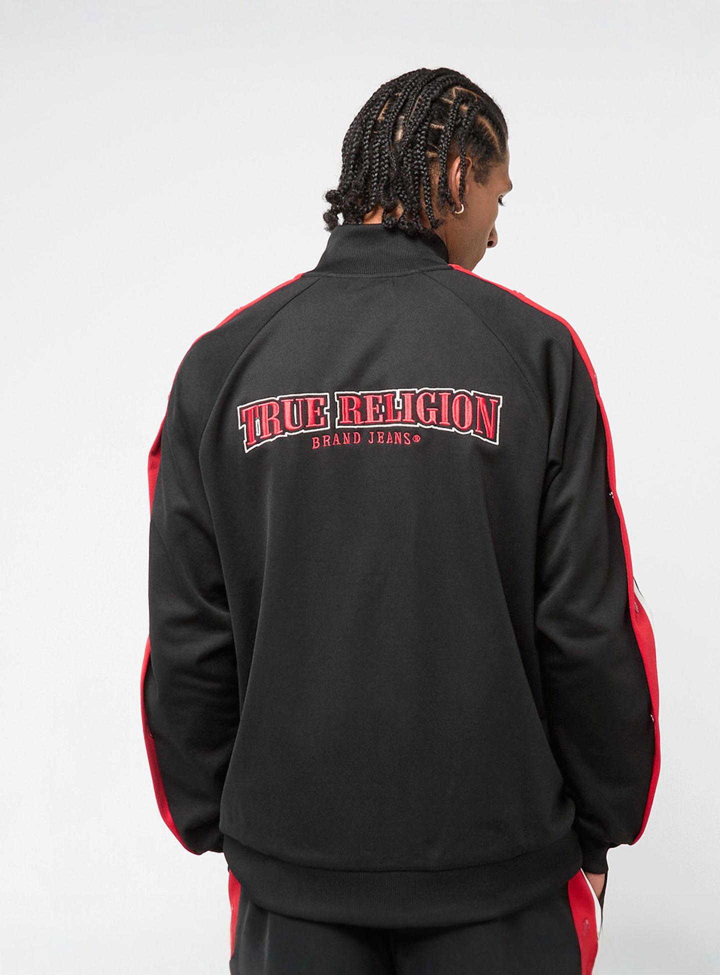 True Religion, Snap Off Track Jacket, black, Image 2 of 7