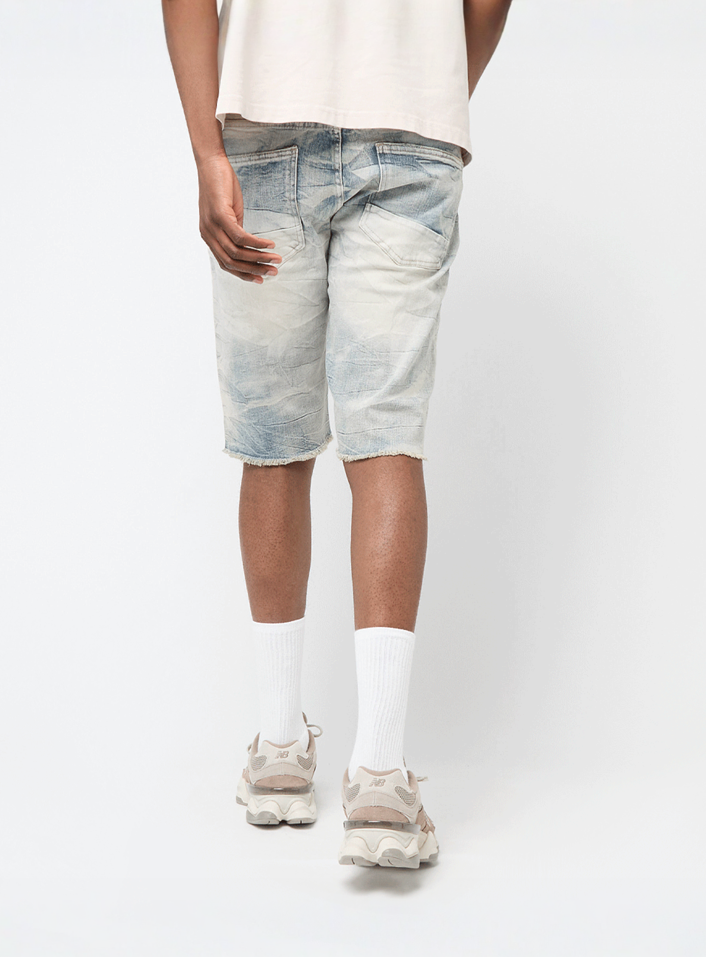 Smoke Rise, Rip & Repair Denim Shorts, blue, Image 2 of 5