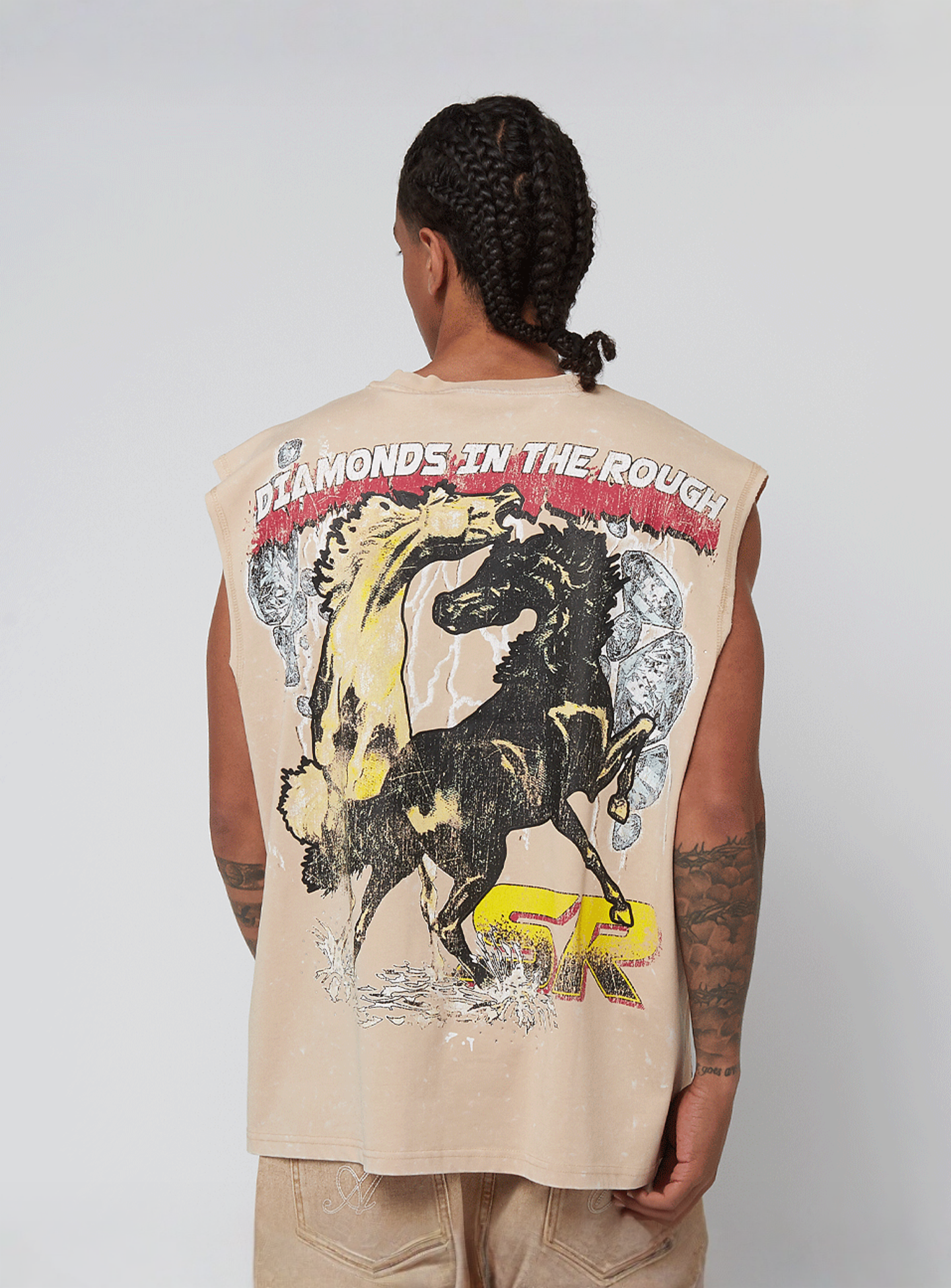 Smoke Rise, Rhinestone Killer Life T-Shirt, beige, Image 1 of 6