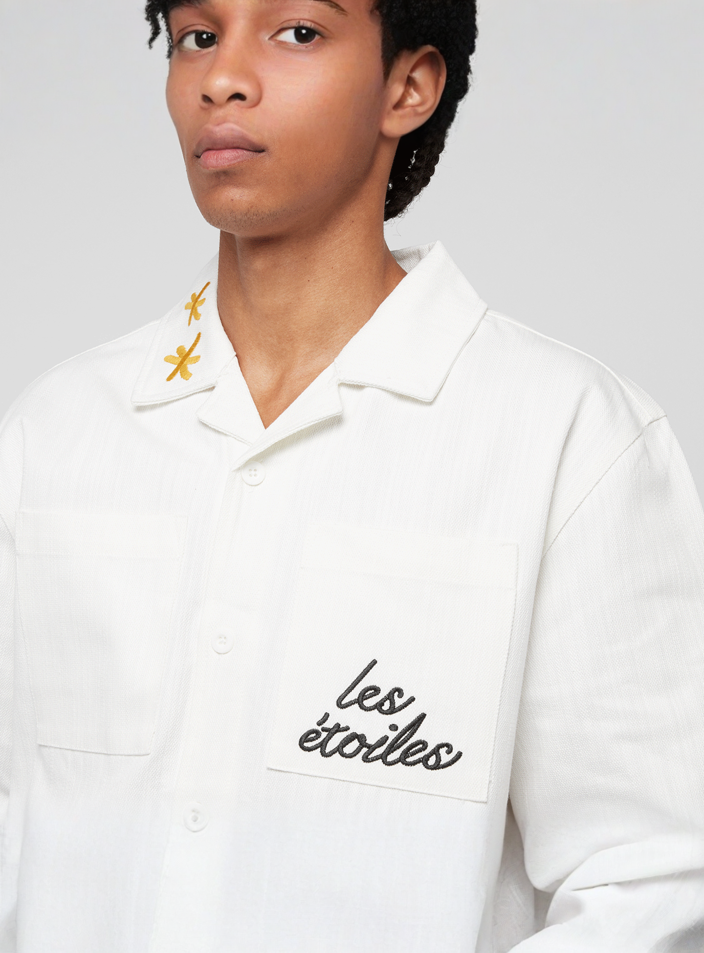 Smoke Rise, Slubby Twill Button Down Shirt, white, Image 3 of 6