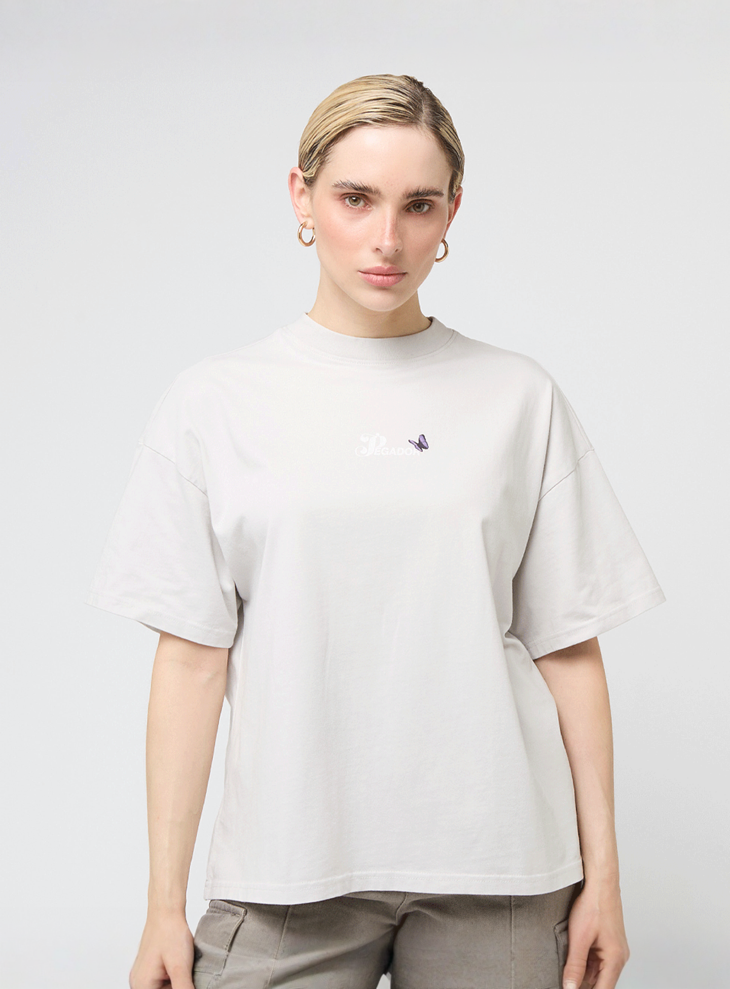 Pegador, Noria Heavy Oversized Tee, grey, Image 2 of 5
