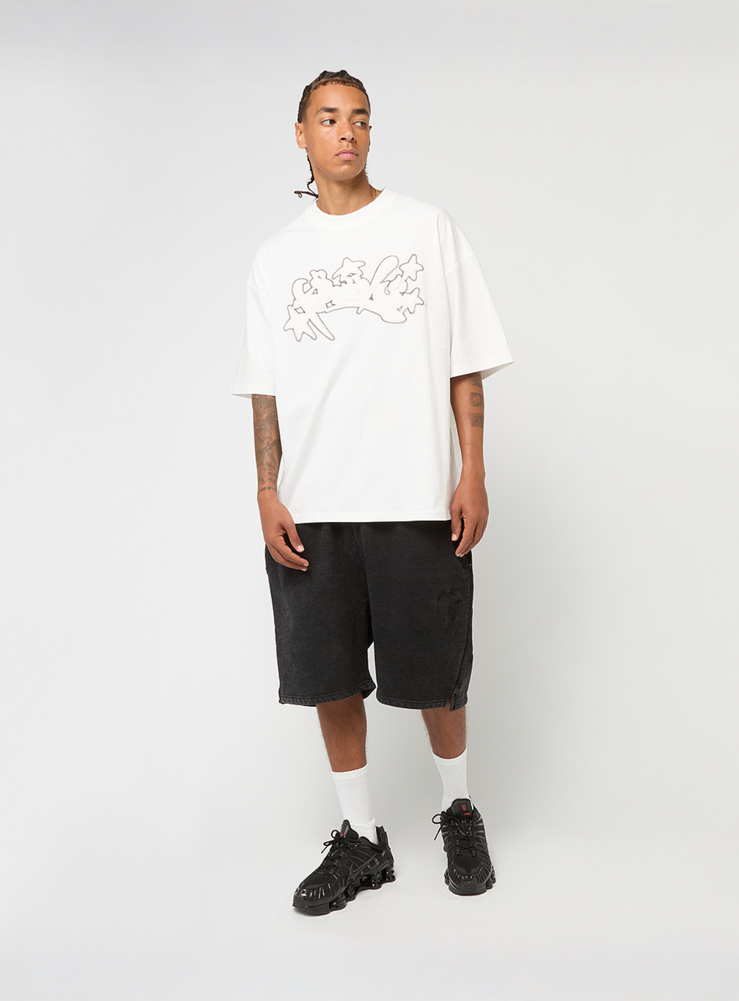 FAVELA, Runstitch T-Shirt, white, Image 4 of 4