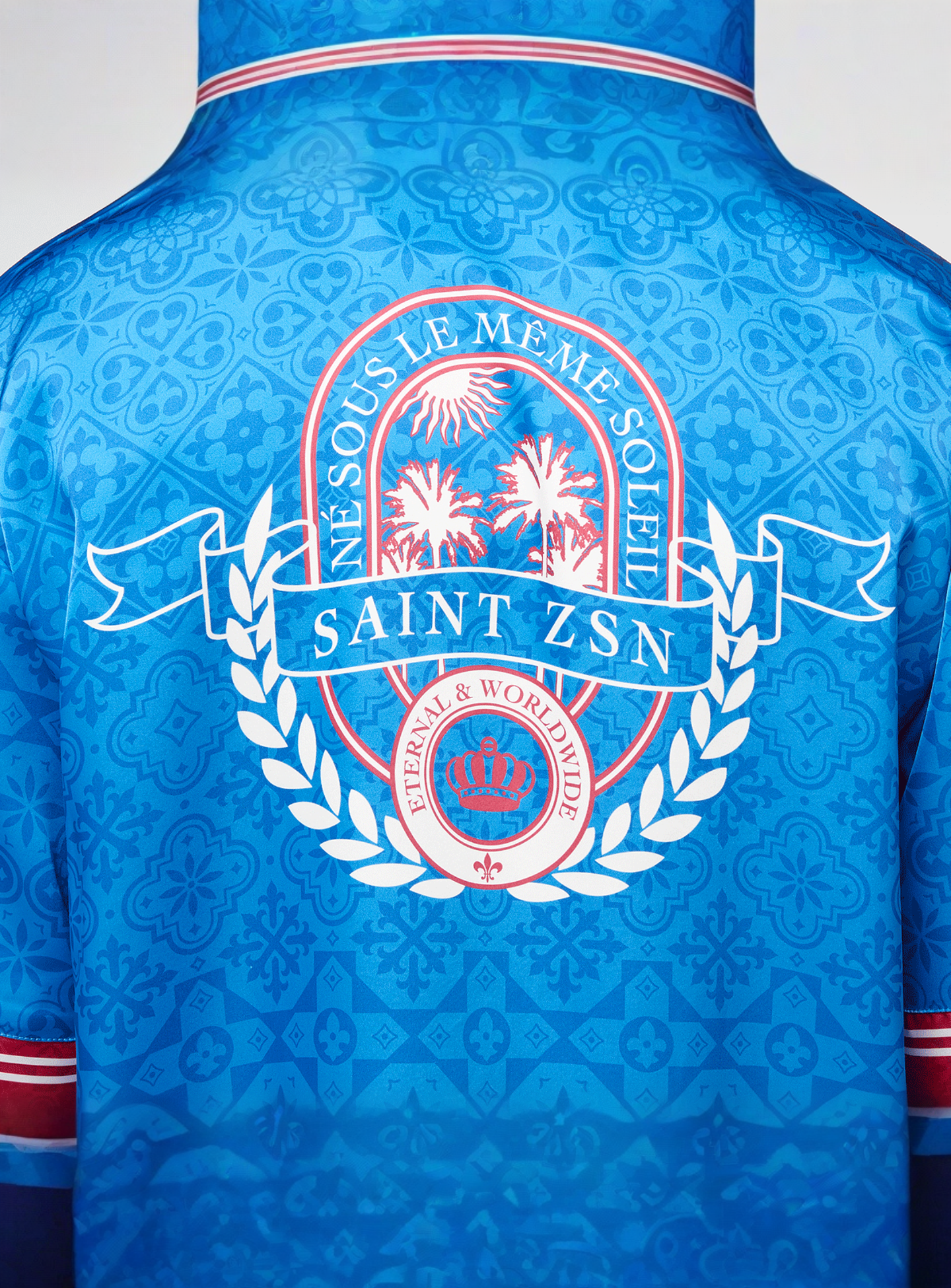 zəяo si:x nœf, Primary Logo Ornament Resort Shirt, blue, Image 4 of 5