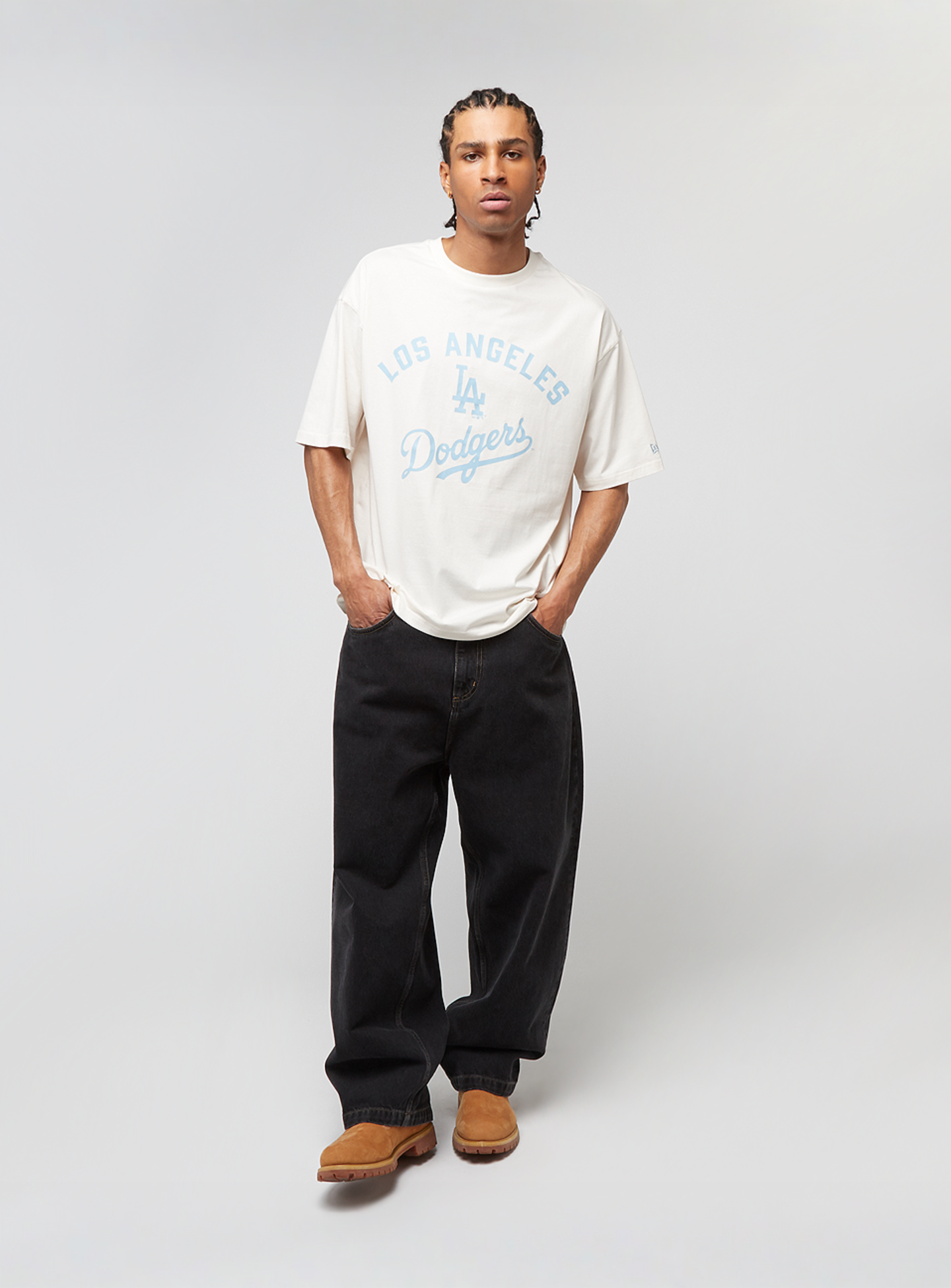 New Era, MLB Arch Graphic Oversized Tee Los Angeles Dodgers, beige, Image 5 of 5