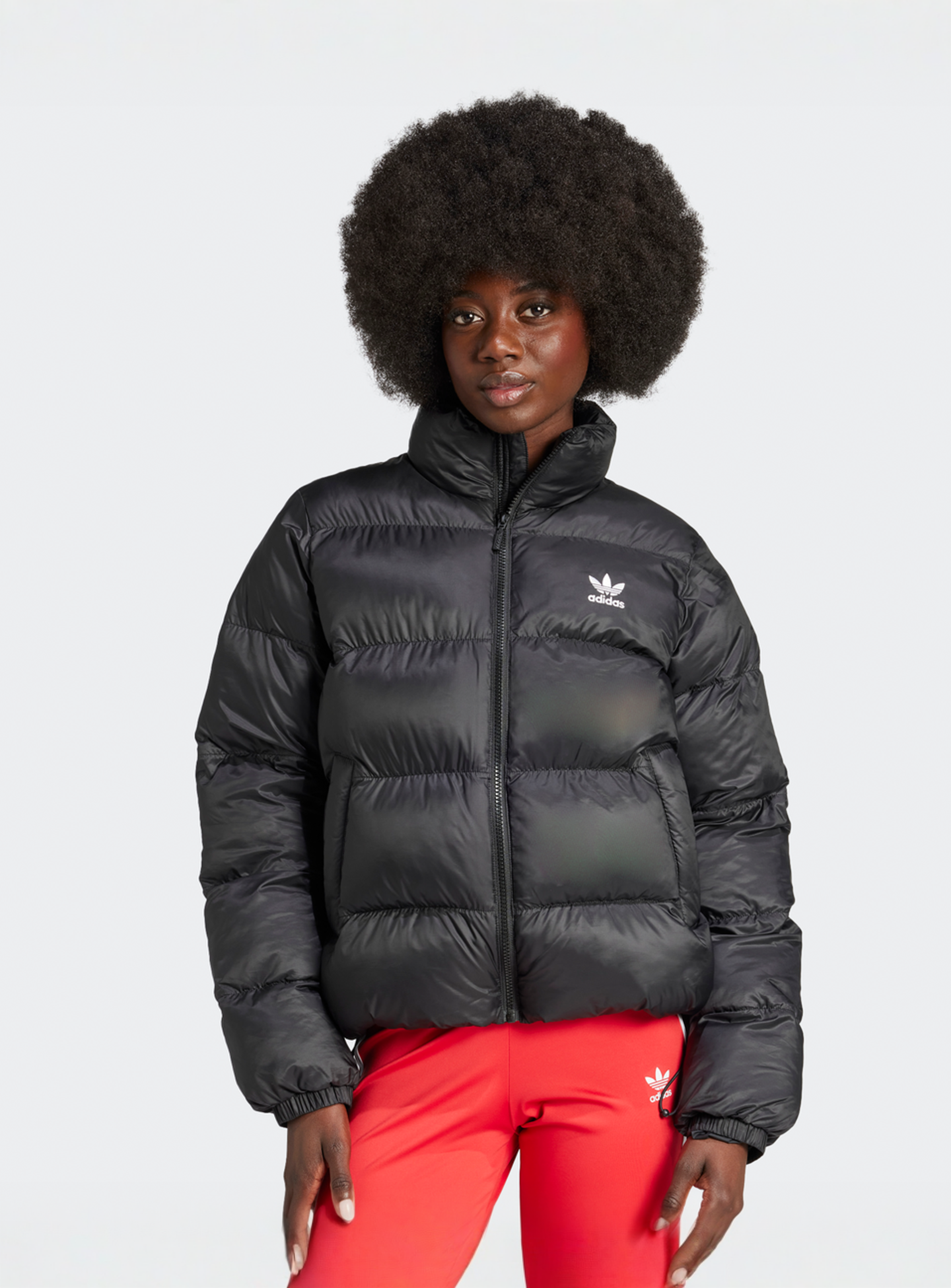adidas Originals, adicolor Short Puffer Jacket, black, Image 1 of 5