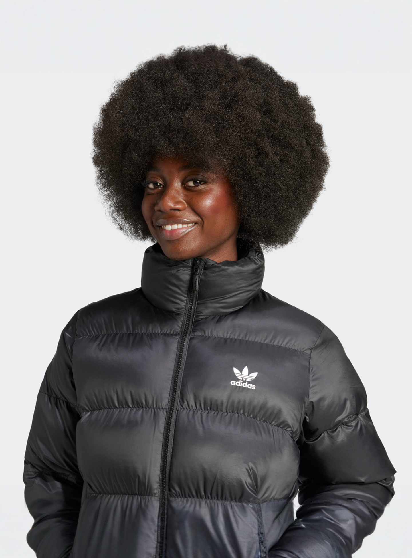 adidas Originals, adicolor Short Puffer Jacket, black, Image 3 of 5