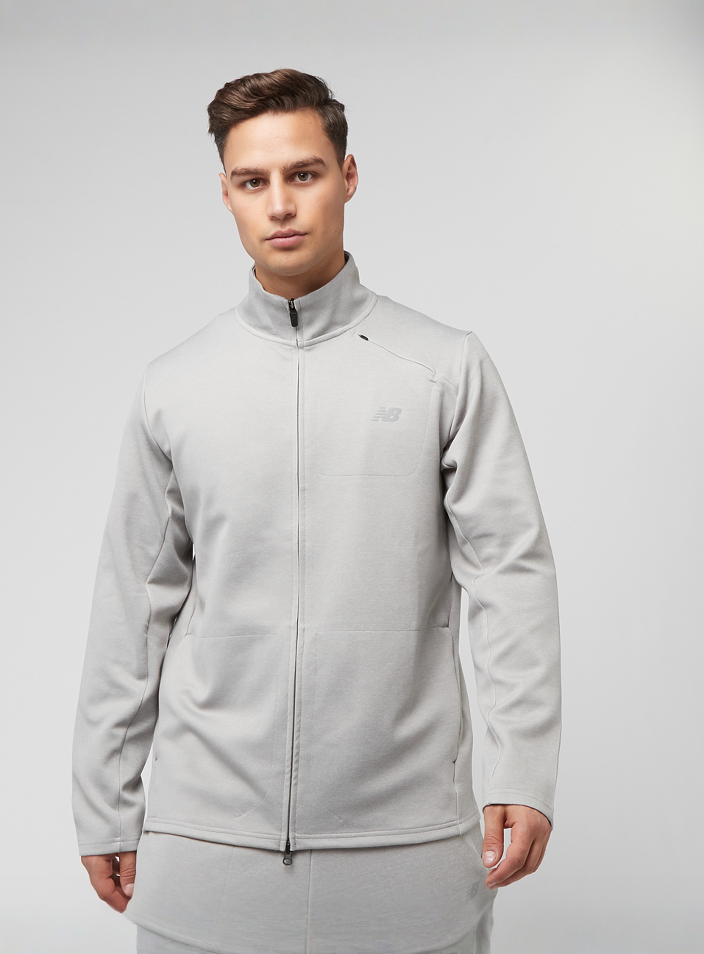 New Balance, Tech Knit Full Zip, grey, Image 1 of 4