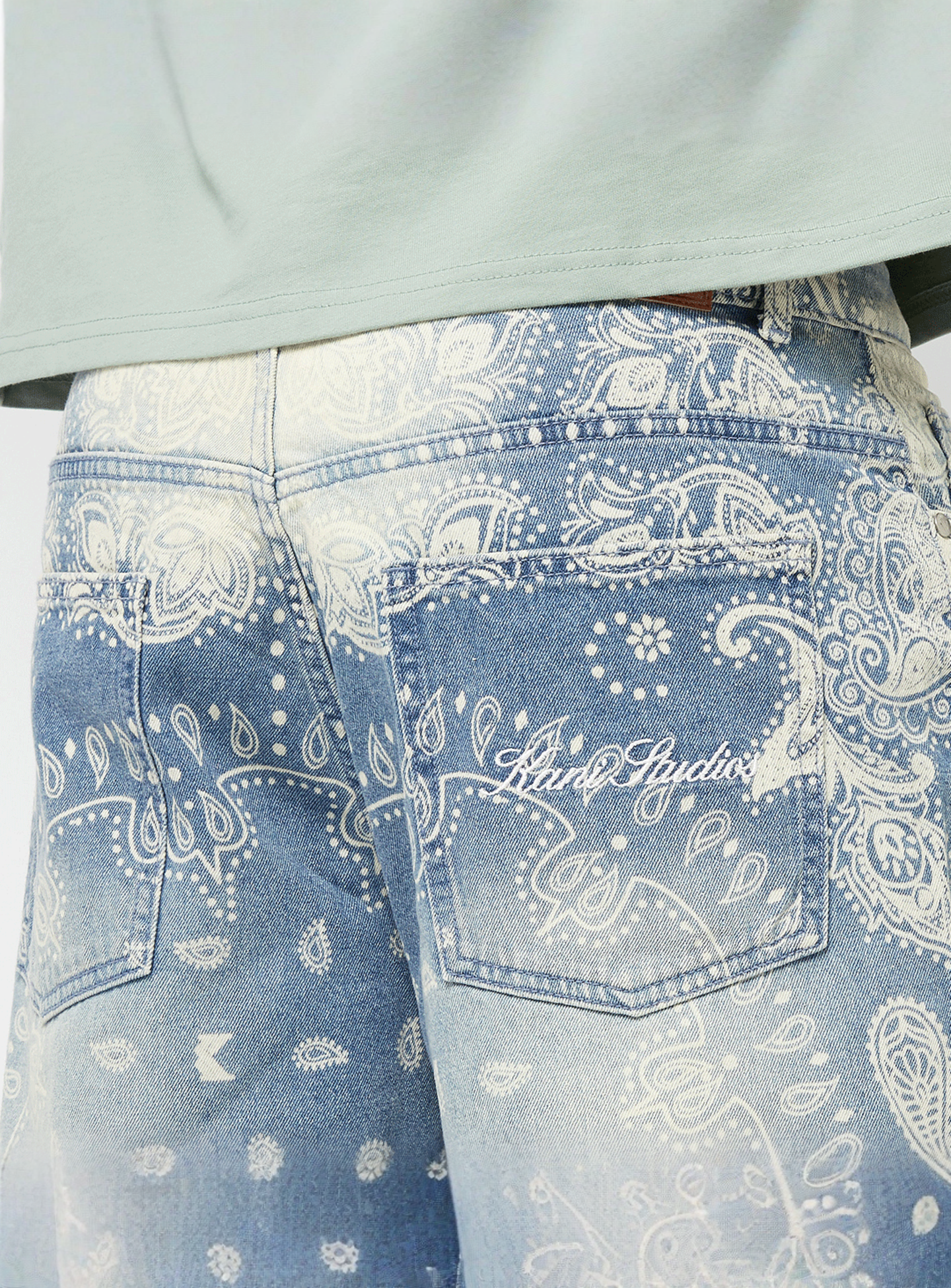 Karl Kani, Paisley Jorts, blue, Image 4 of 5