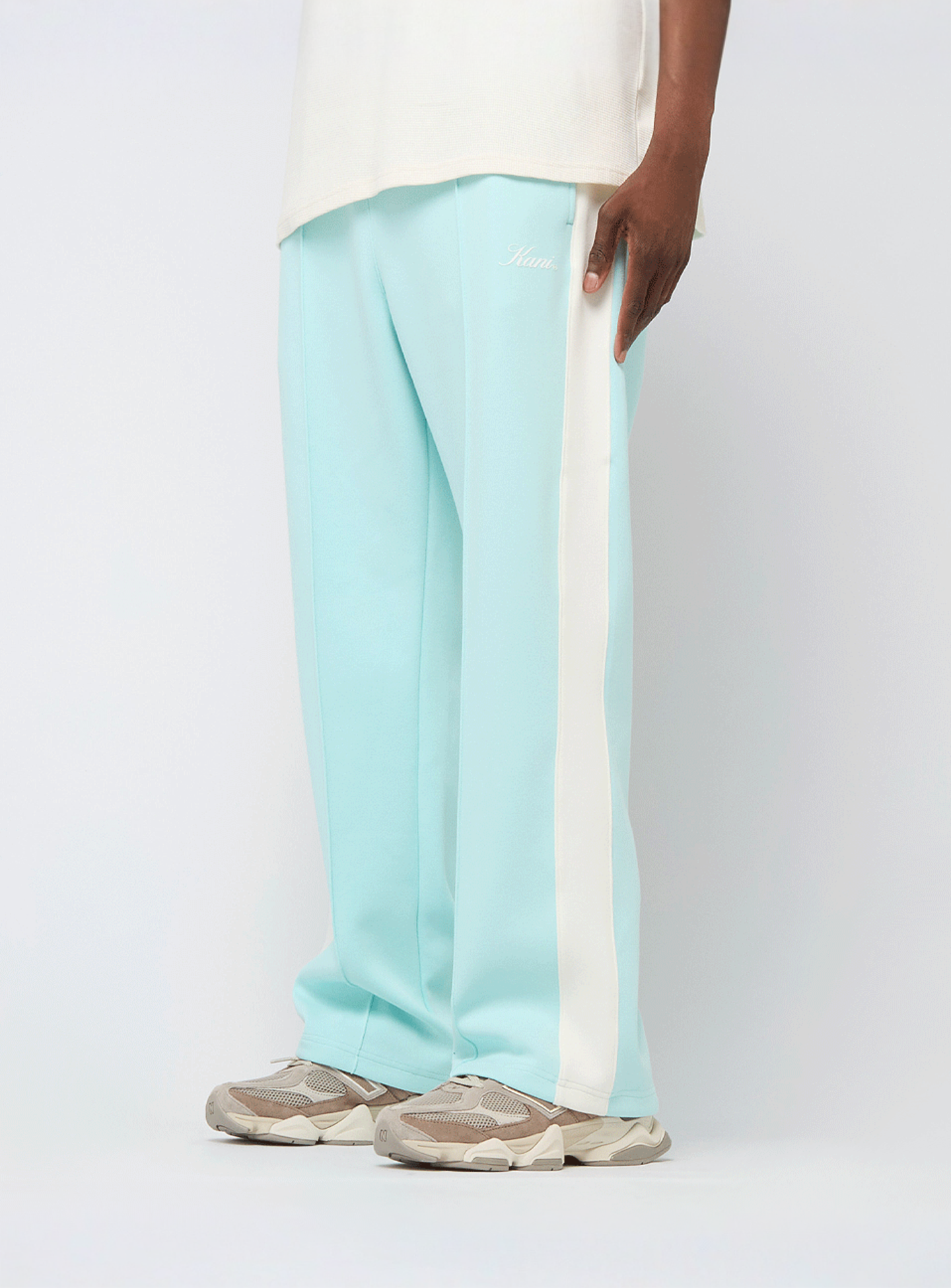 Karl Kani, Sidestripe Trackpants, turquoise, Image 1 of 6