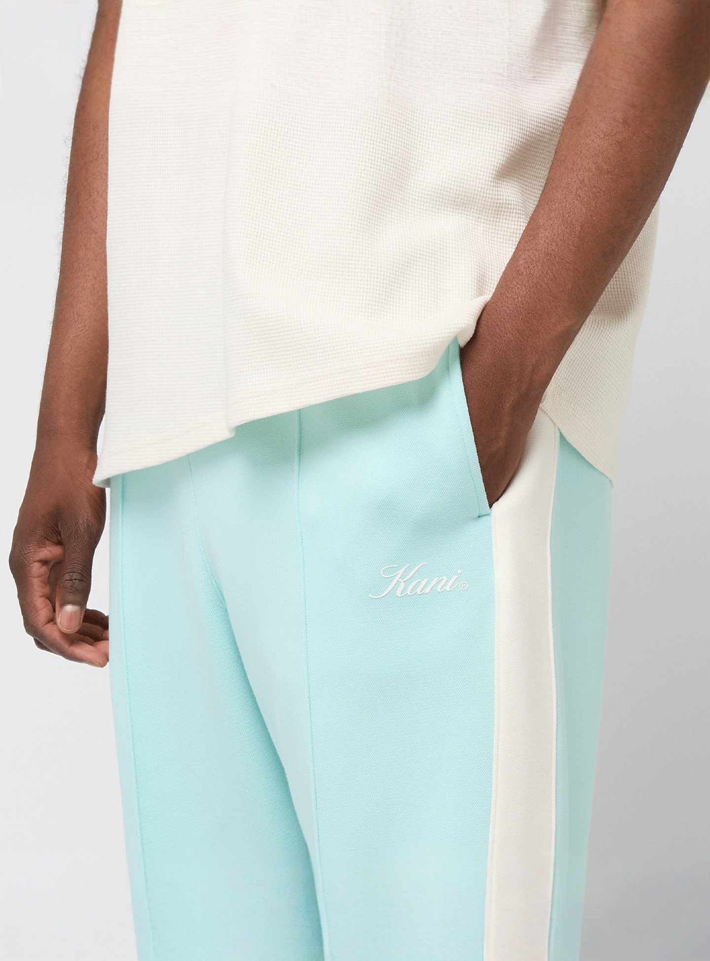 Karl Kani, Sidestripe Trackpants, turquoise, Image 5 of 6
