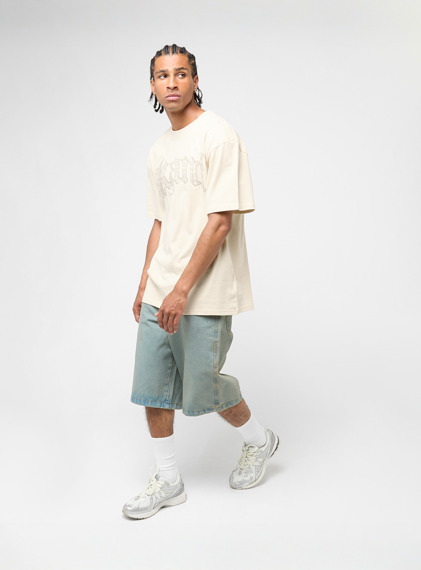 Karl Kani, Paisley Letter T-Shirt, beige, Image 4 of 4