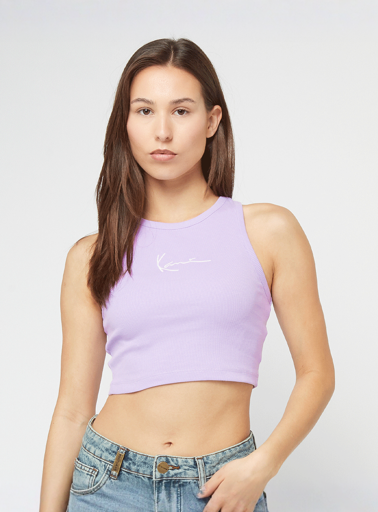 Karl Kani, Small Signature Essential Racer Rib Top, purple, Image 1 of 4