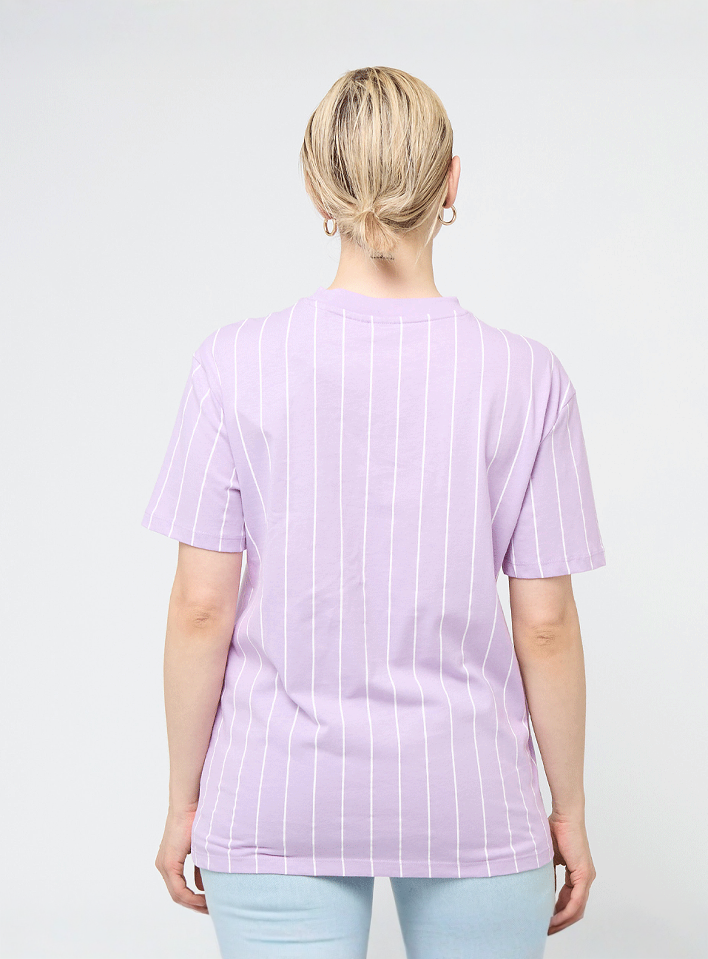 Karl Kani, Small Signature Essential Pinstripe Oversized Tee, purple, Image 2 of 4