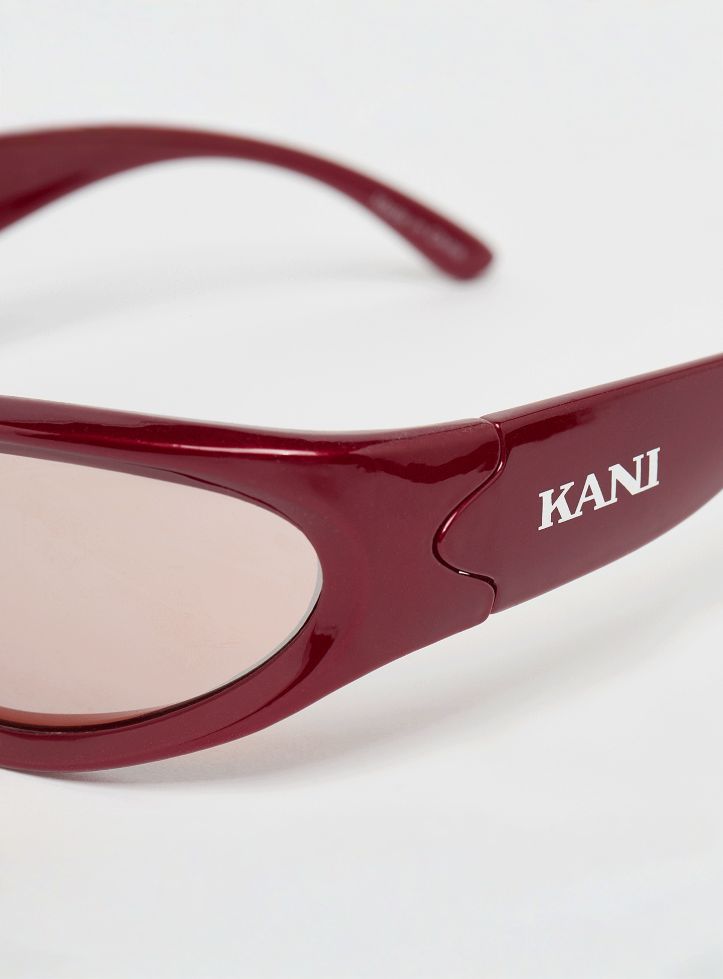 Karl Kani, Retro Oval Shaped Sunglasses, red, Image 3 of 4