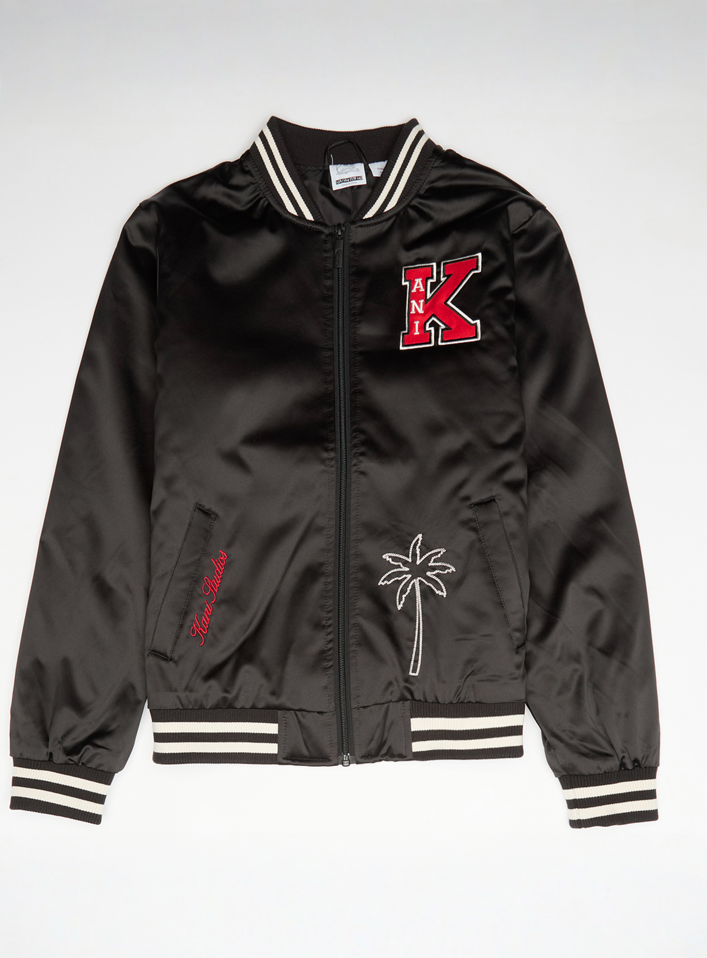 Karl Kani, Satin Bowlingjacket, black, Image 1 of 5