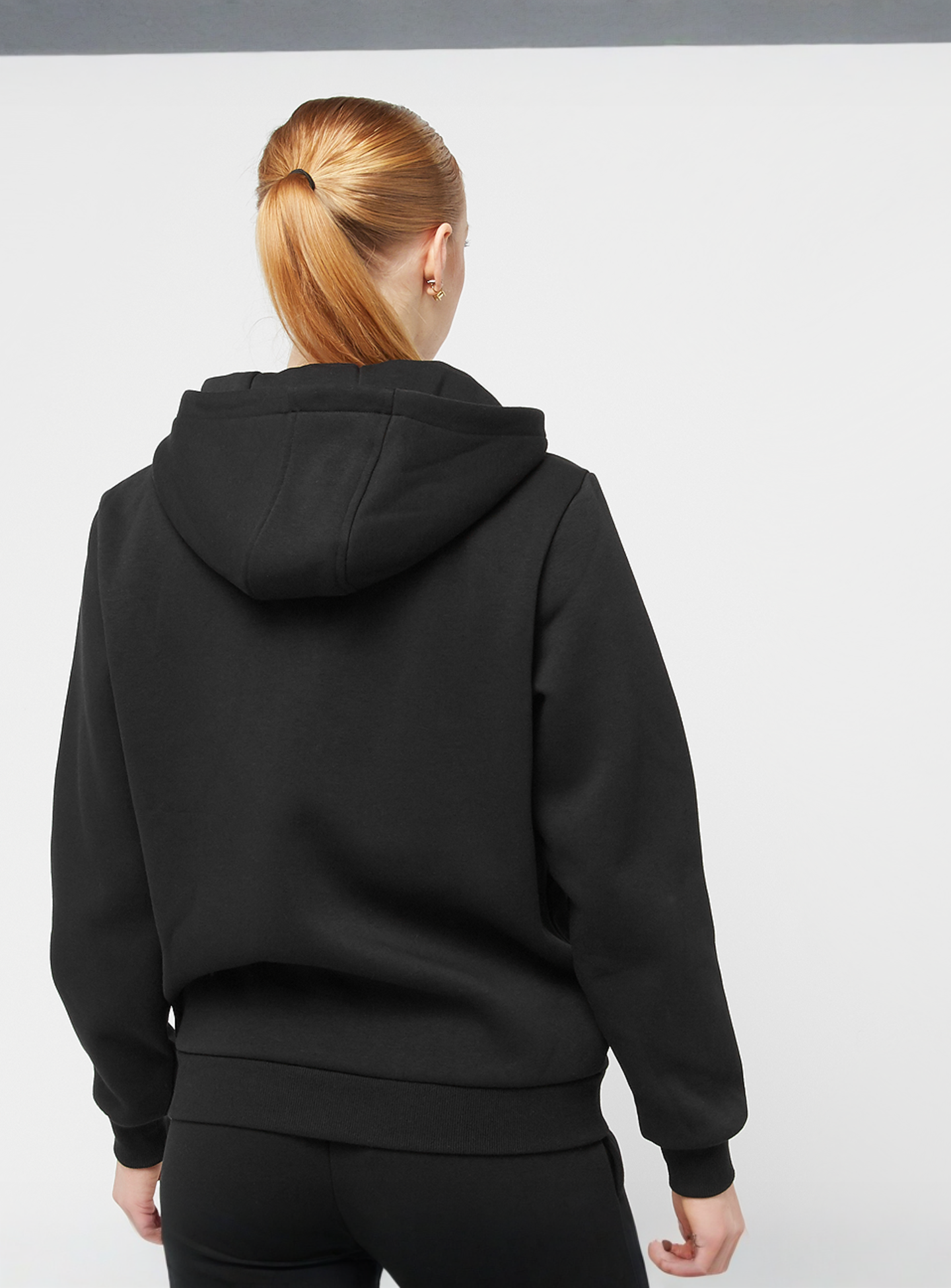 Urban Classics, Fluffy Zip Hoody, black, Image 2 of 4