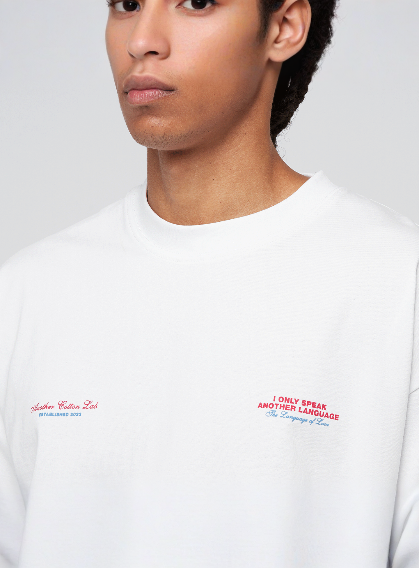 Another Cotton Lab, Pardon Monsieur Oversized T-Shirt, white, Image 3 of 5