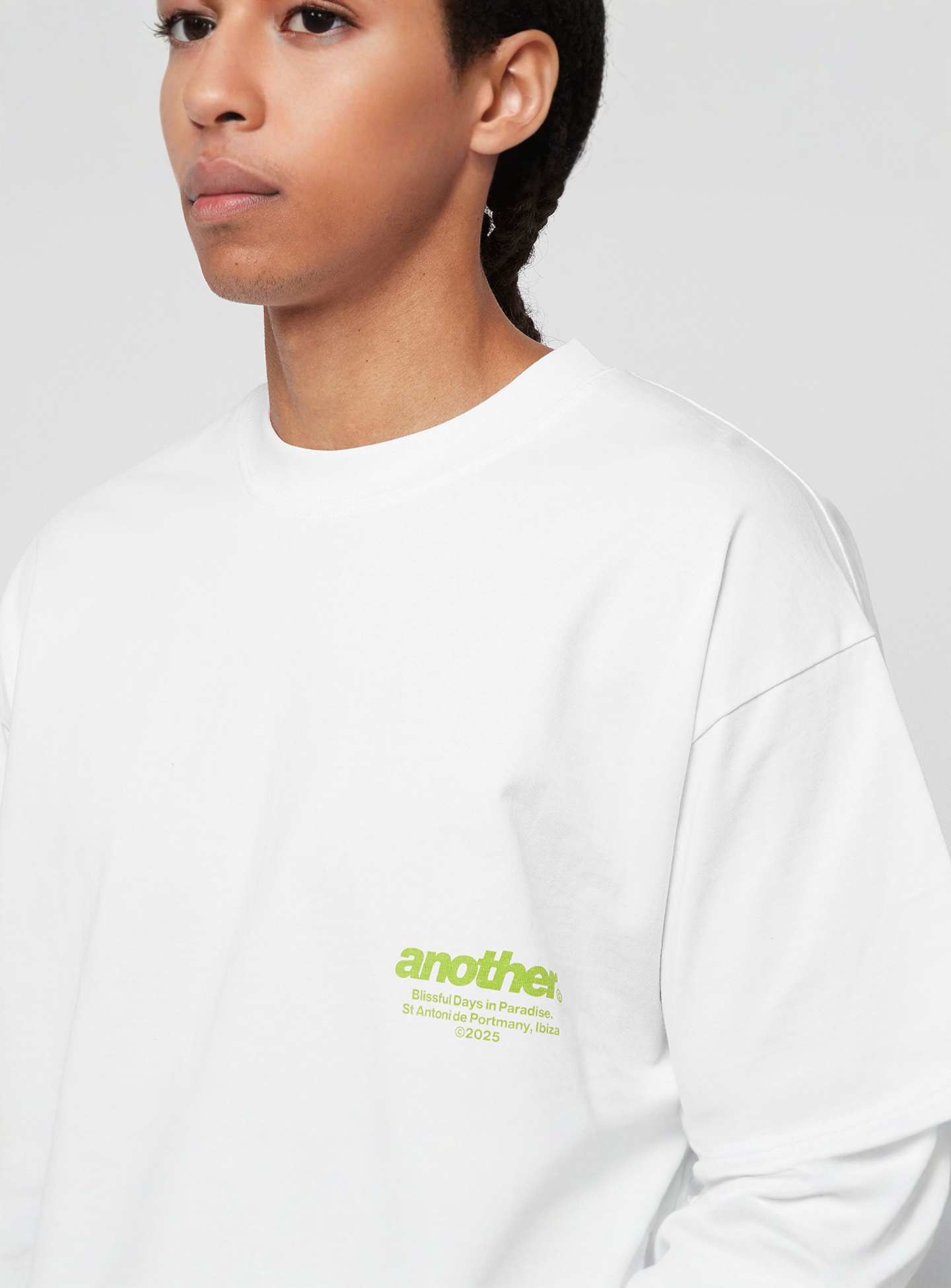 Another Cotton Lab, El Paraiso Oversized T-Shirt, white, Image 3 of 5