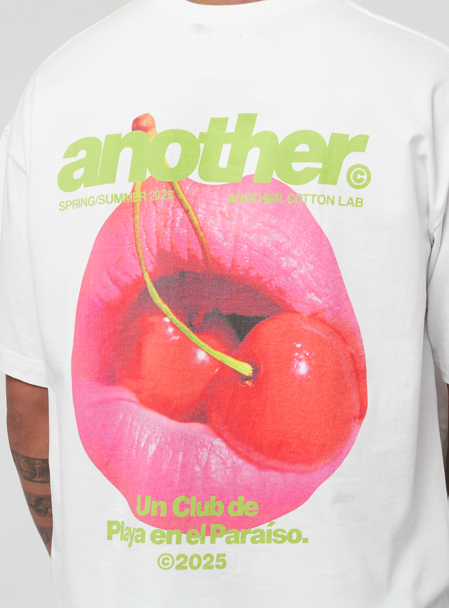 Another Cotton Lab, El Paraiso Oversized T-Shirt, white, Image 4 of 5