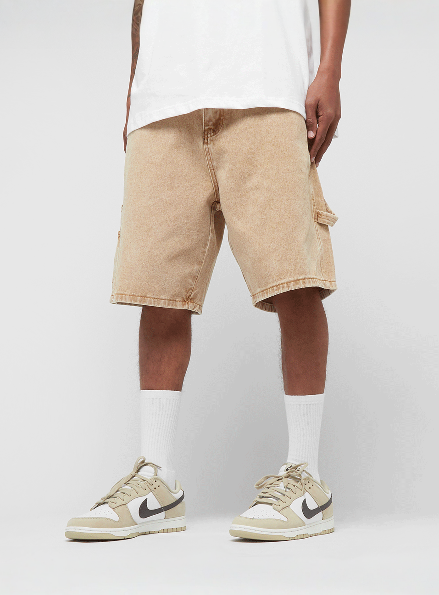 Another Cotton Lab, Short Carpenter Pants, beige, Image 1 of 5