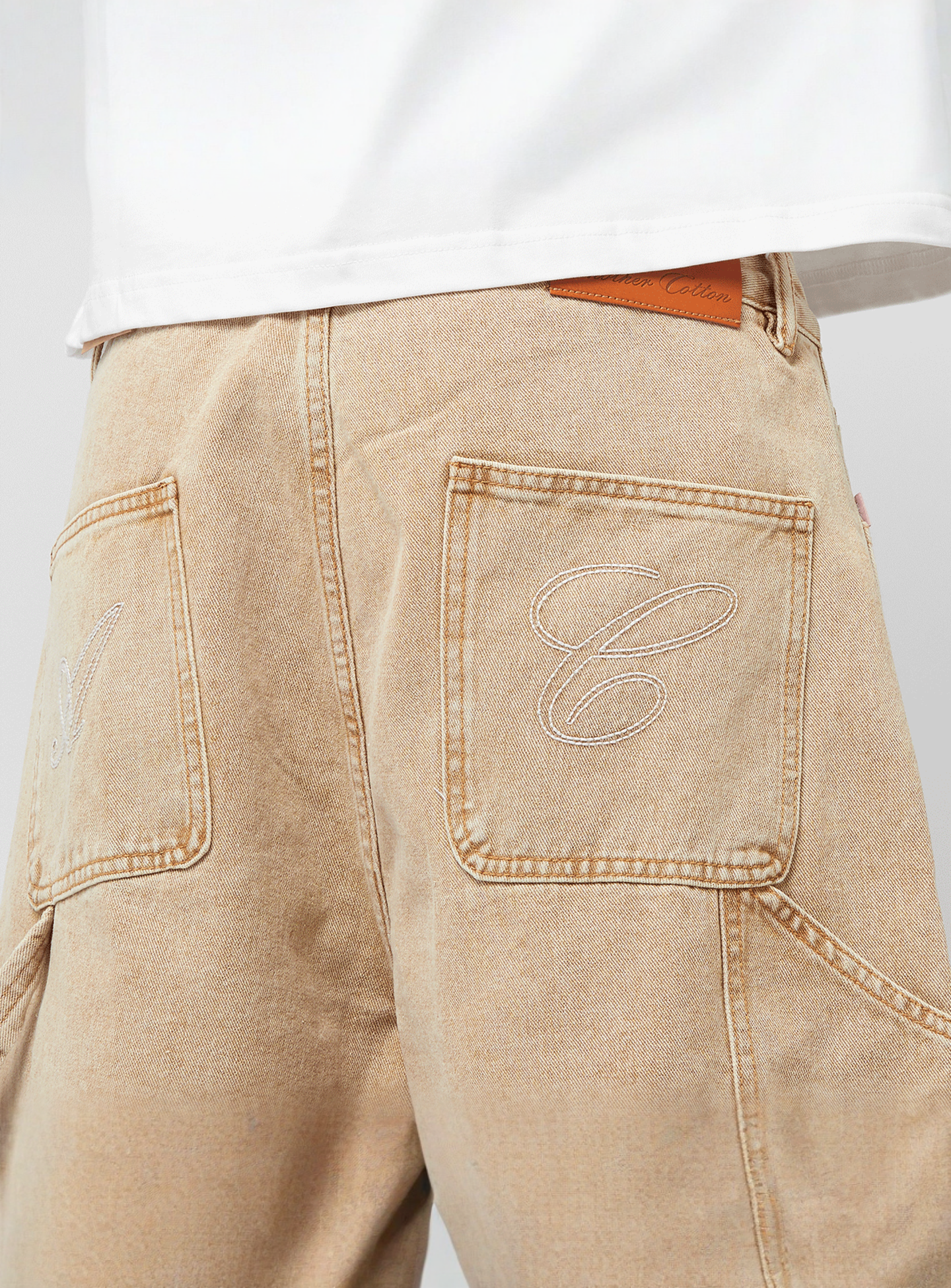 Another Cotton Lab, Short Carpenter Pants, beige, Image 4 of 5