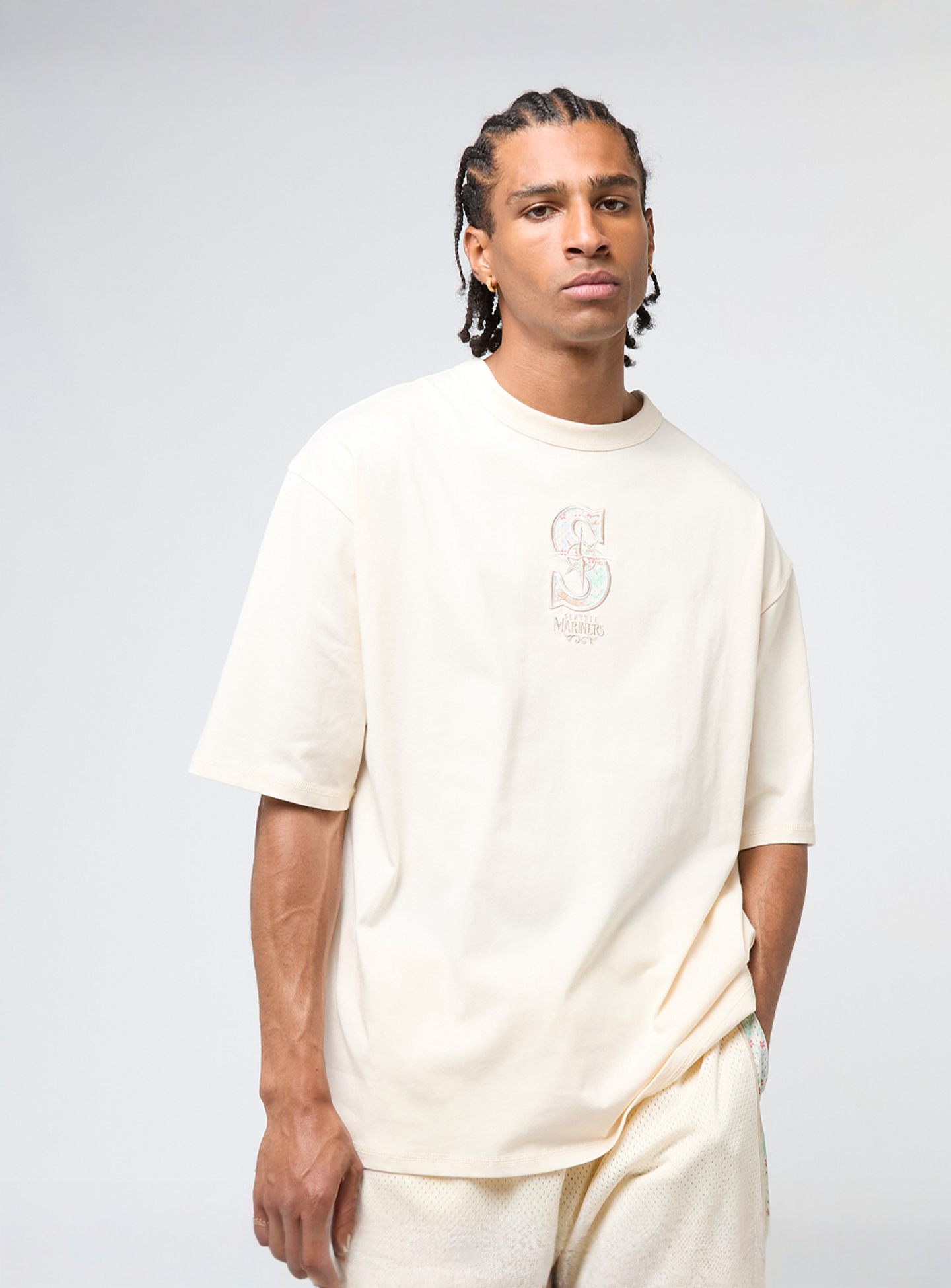 New Era, MLB Infill Seattle Mariners Oversized Tee, beige, Image 1 of 5