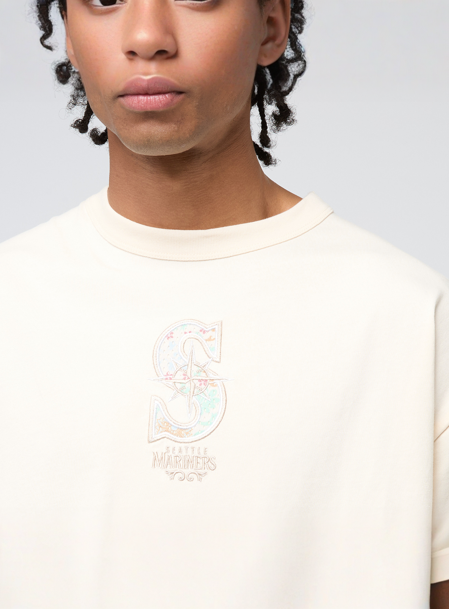 New Era, MLB Infill Seattle Mariners Oversized Tee, beige, Image 3 of 5