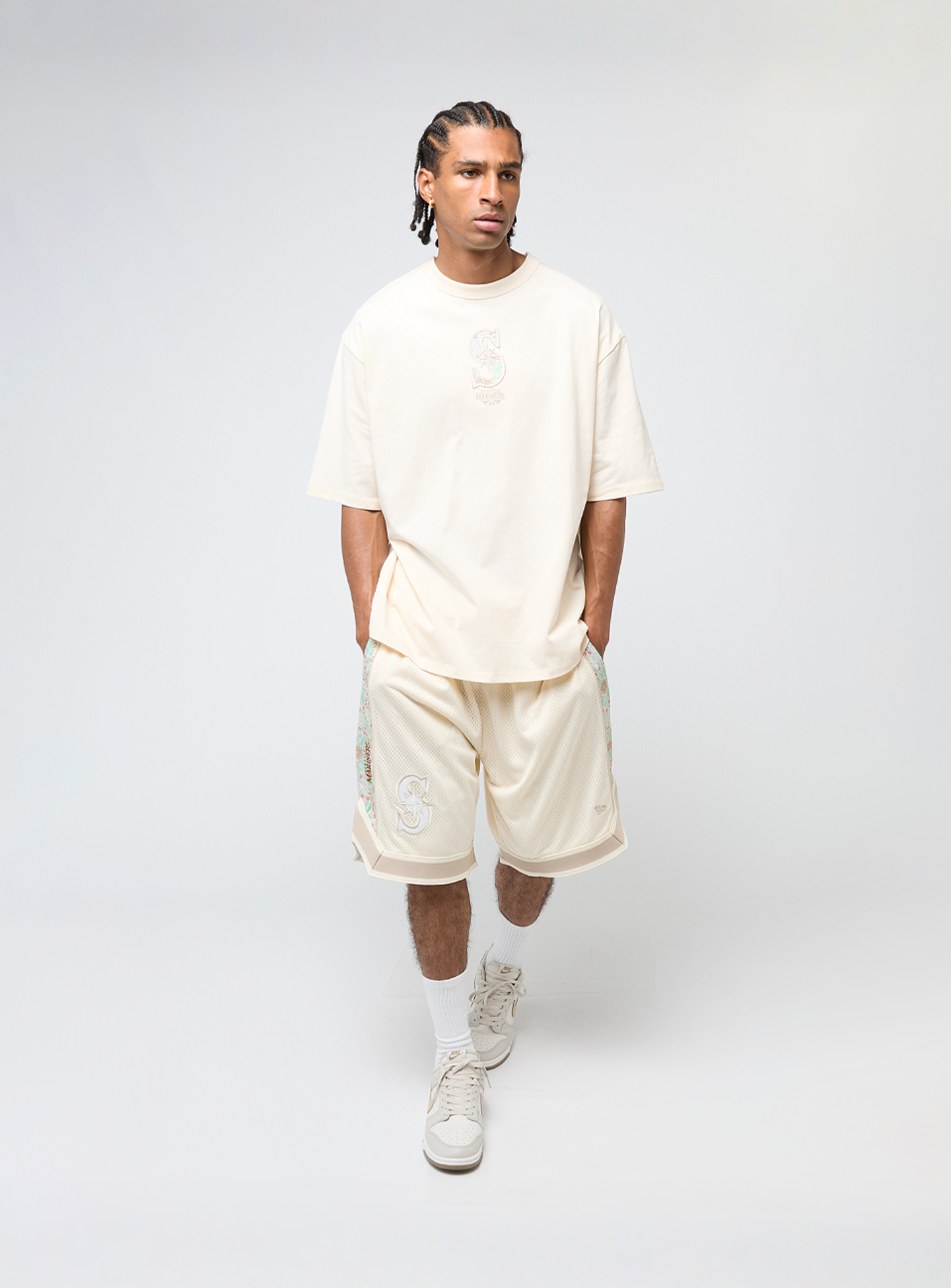 New Era, MLB Infill Seattle Mariners Oversized Tee, beige, Image 5 of 5
