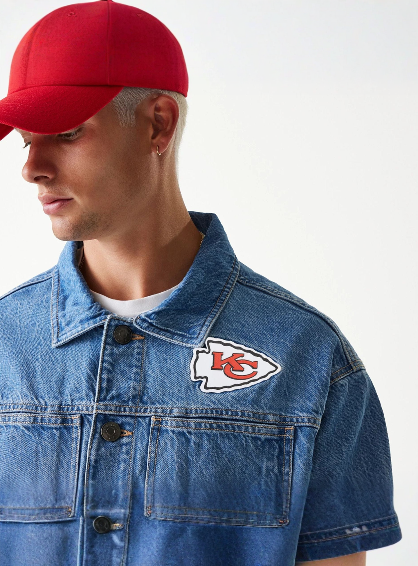 New Era, NFL Denim Jacket Kansas City Chiefs, blue, Image 3 of 6