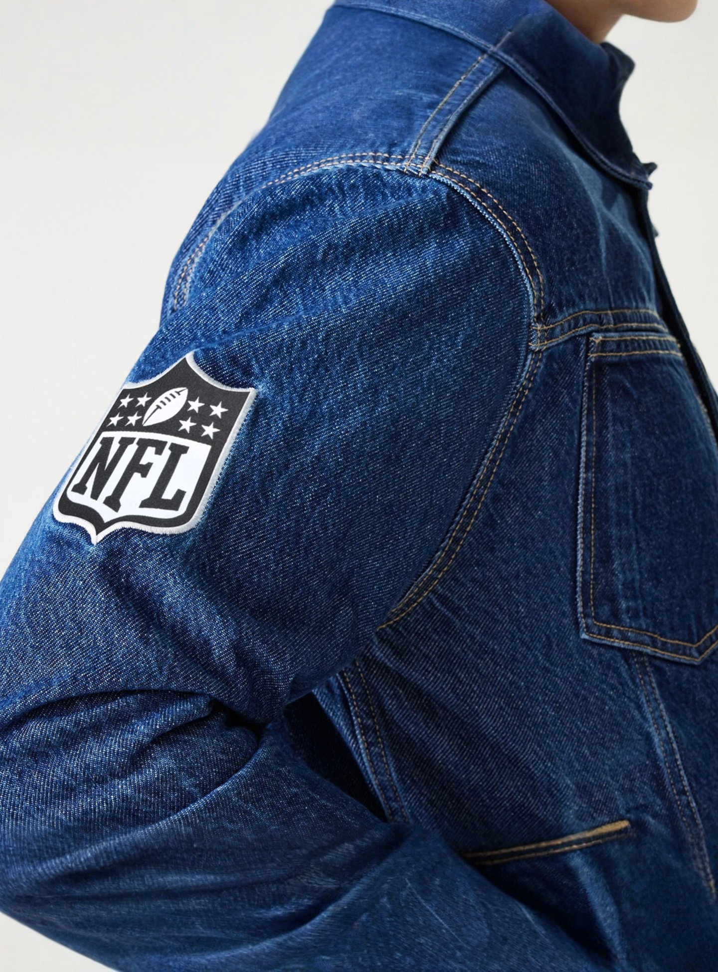 New Era, NFL Las Vegas Raiders Denim Jacket, blue, Image 4 of 5