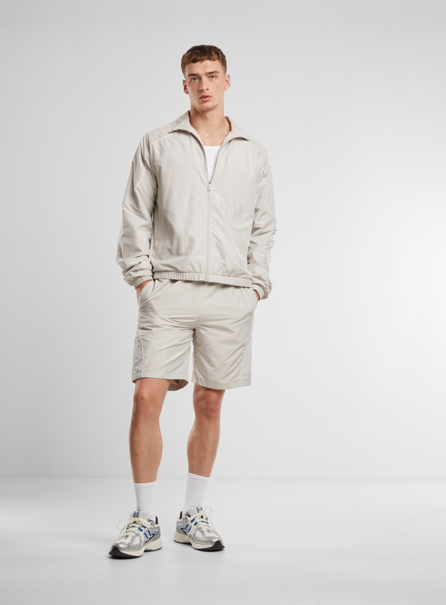 Urban Classics, Piped Panel Trackjacket, beige, Image 4 of 4