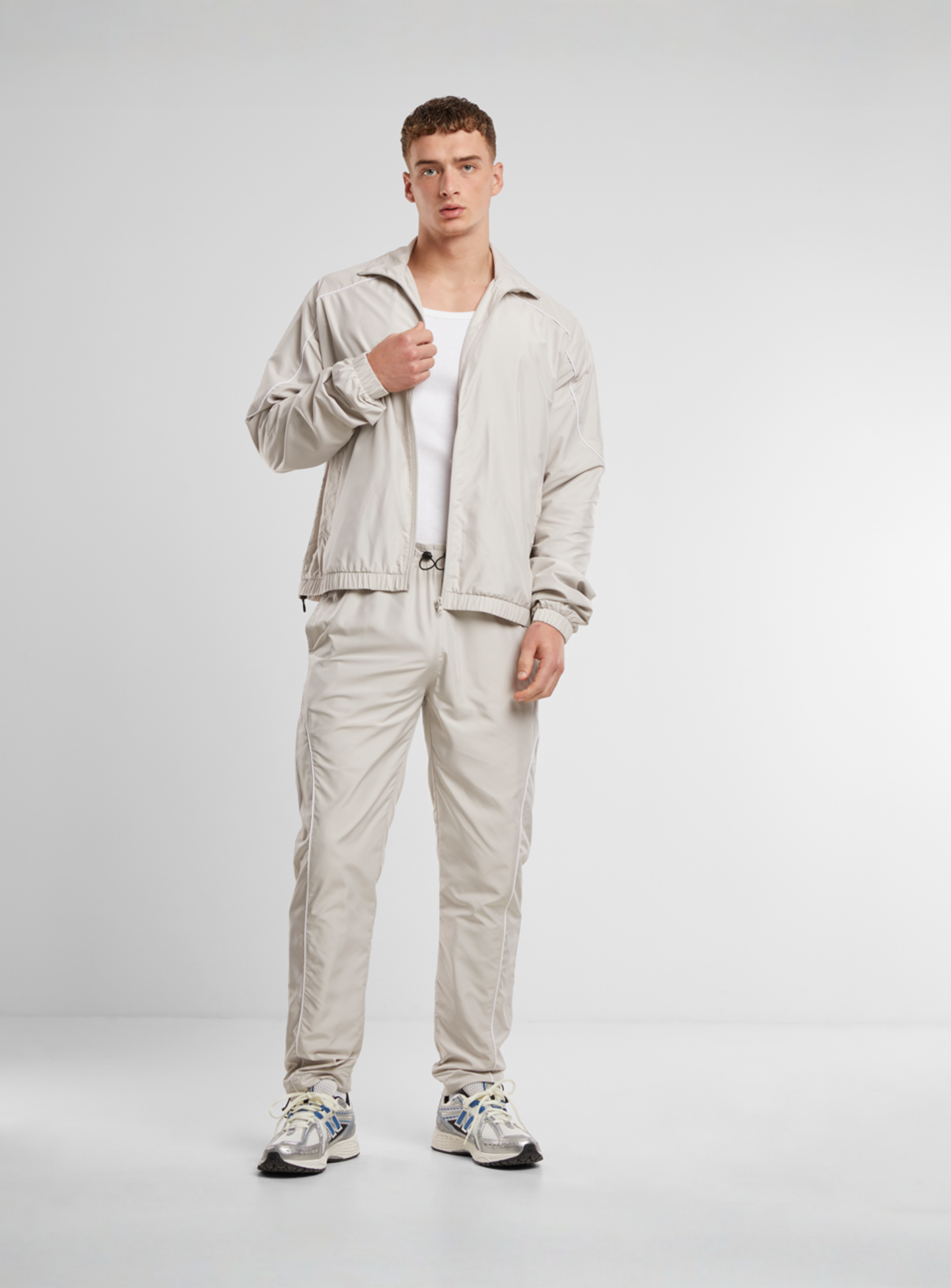 Urban Classics, Piped Panel Trackpants, beige, Image 6 of 6
