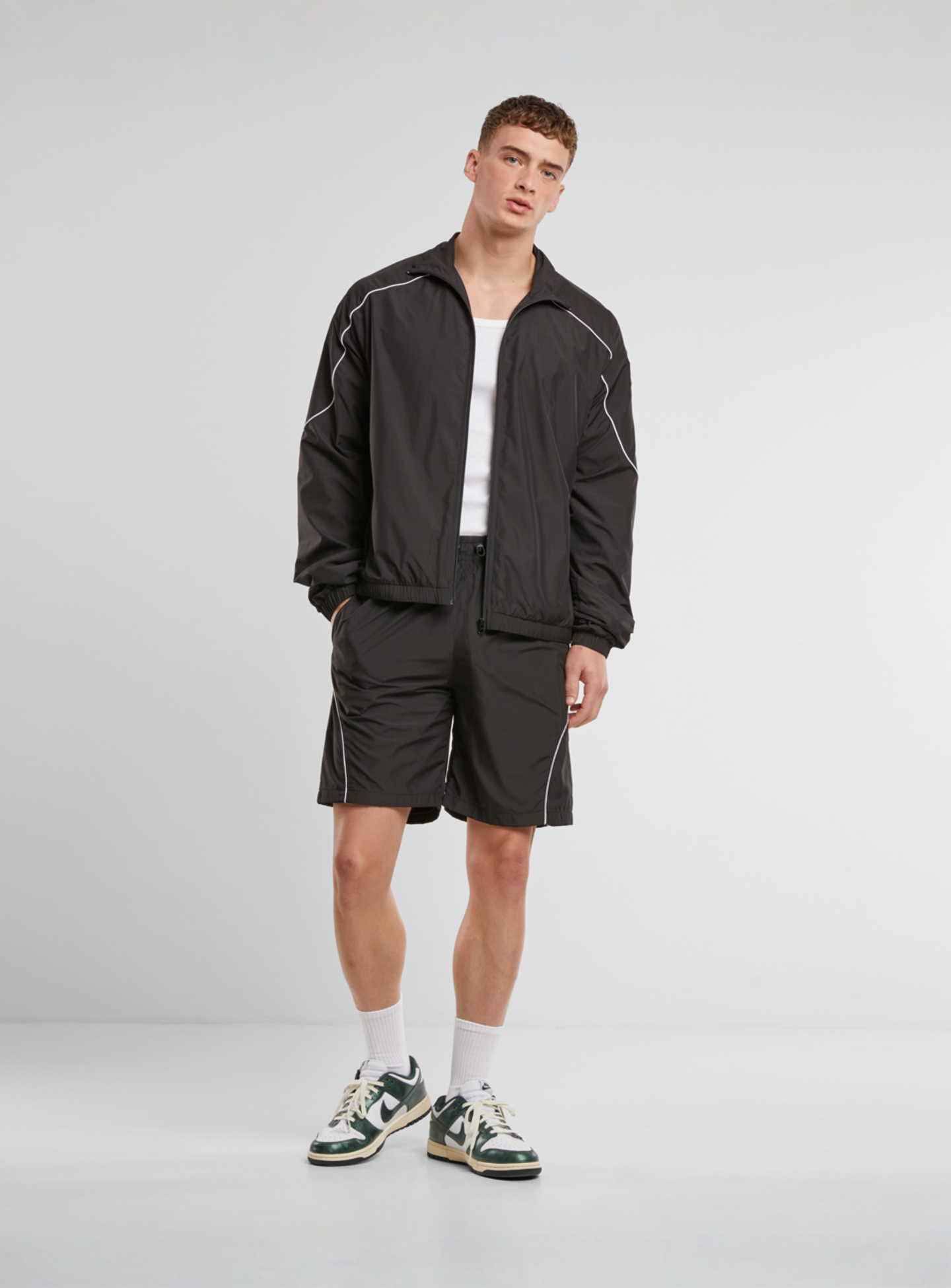 Urban Classics, Piped Panel Trackshorts, black, Image 5 of 5