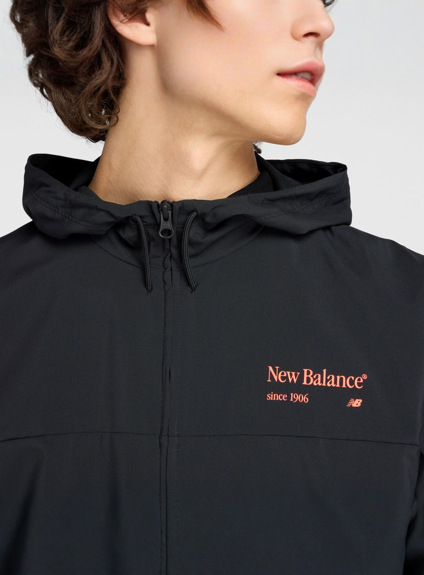 New Balance, Reimagined Woven Graphic Jacket, black, Image 4 of 6